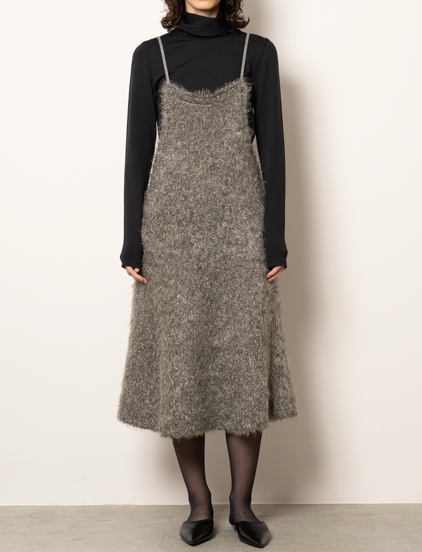 METALLIC LIKE DRESS [SILVER]