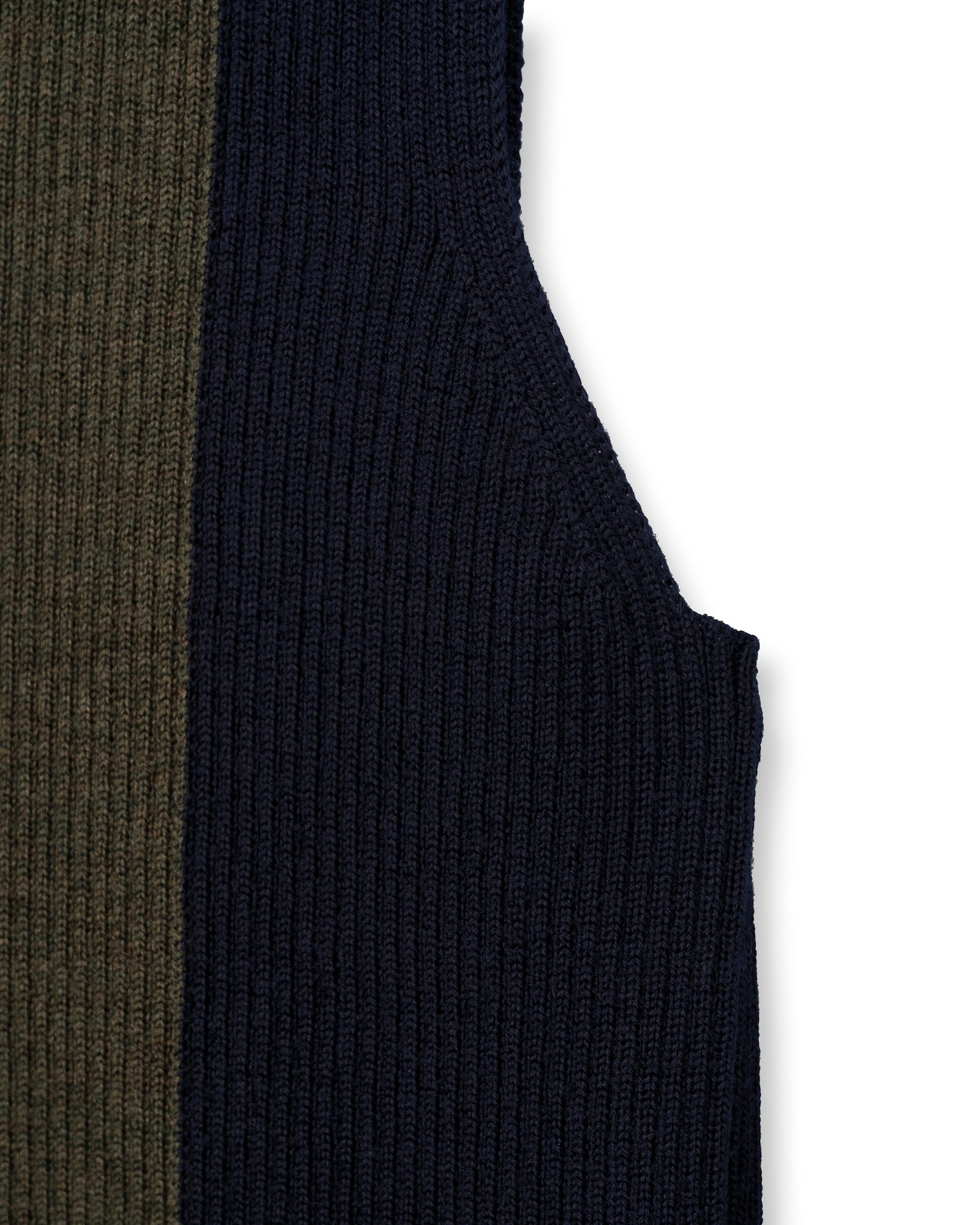 WASHABLE WOOL 2PIECE CARDIGAN [NAVY×KHAKI]