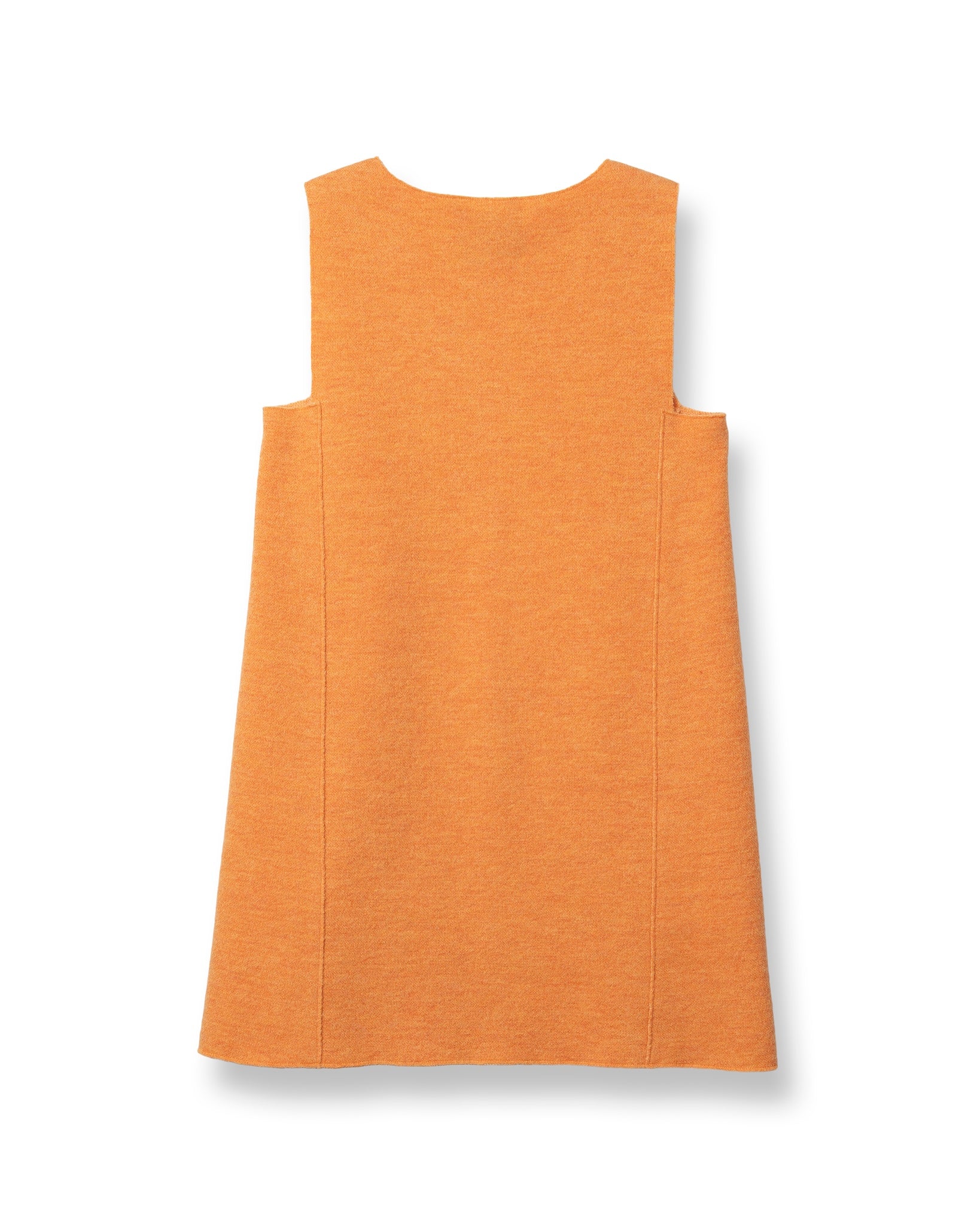 BOILED PLAIN JACQUARD MINI DRESS [ORANGE]