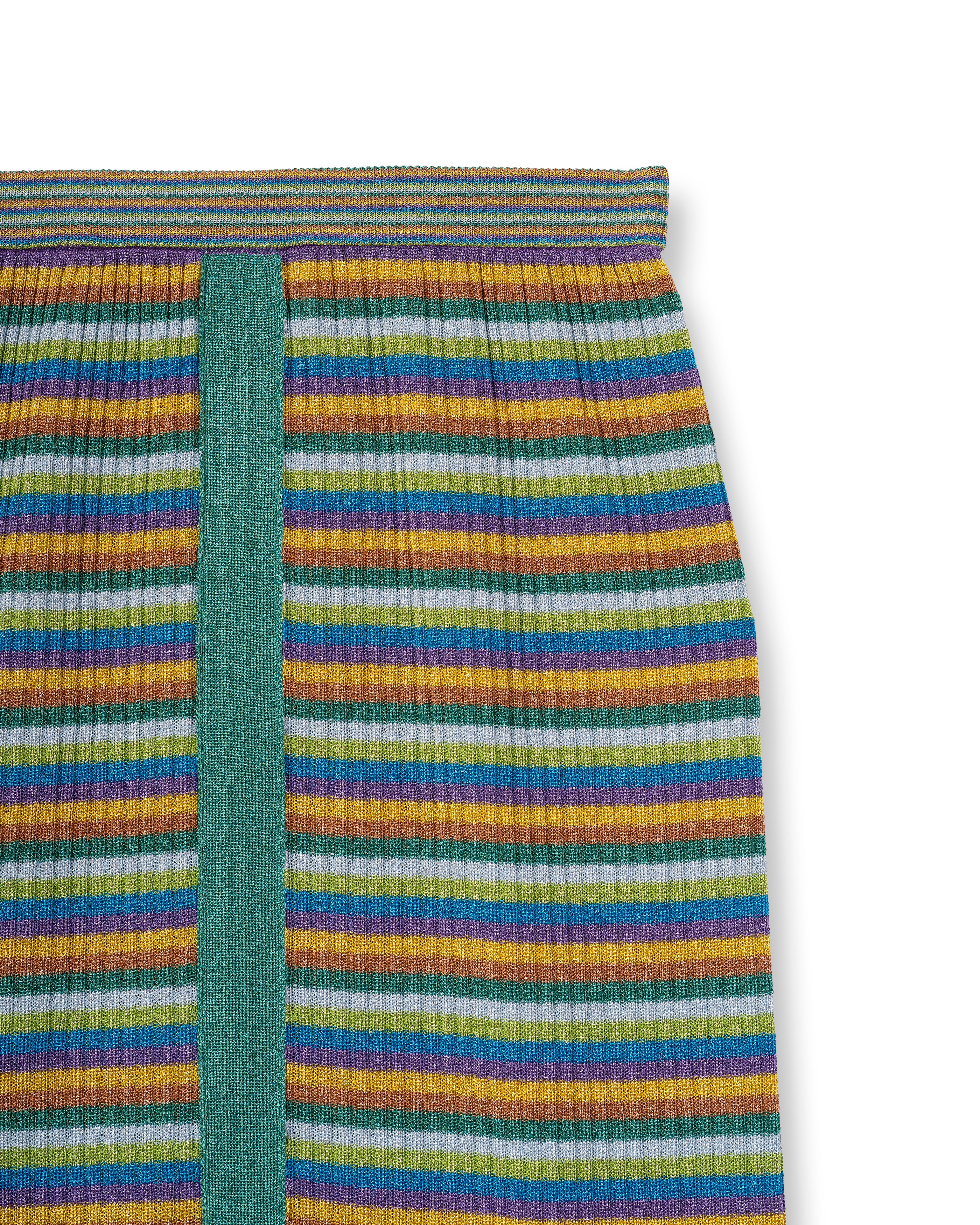 LULEX MULTIBORDER KNITTED SKIRT [BLUE×GREEN MIX]