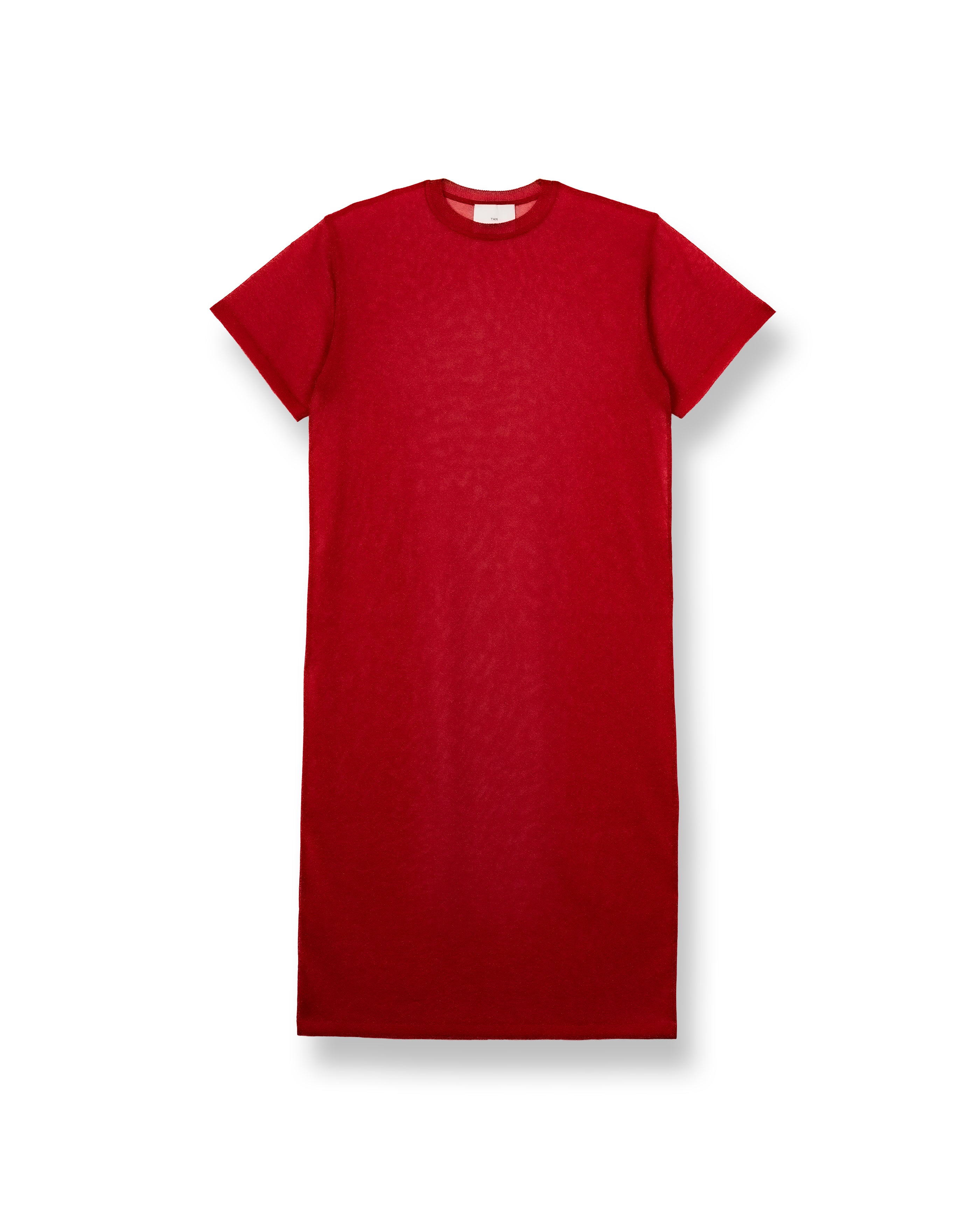 LULEX SHEER KNITTED DRESS [RED]