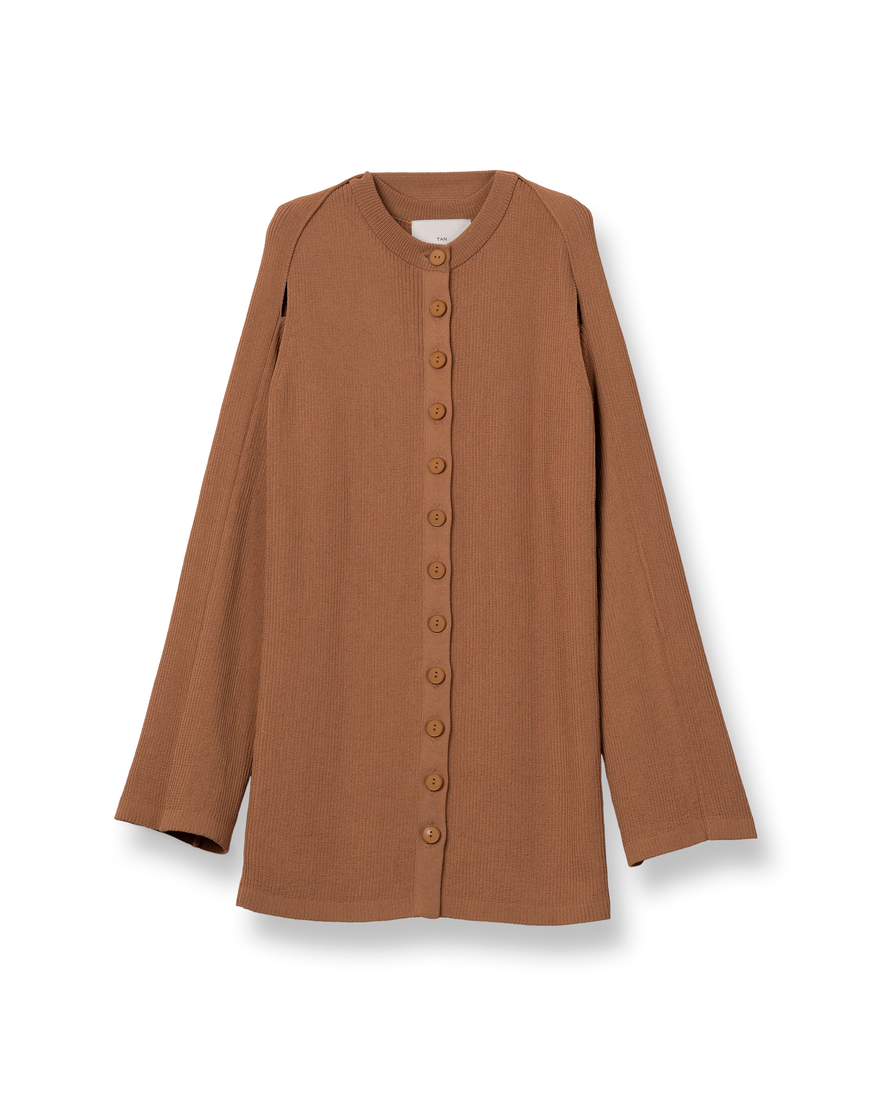 MATT RIBBED 2PIECE CARDIGAN [L.CAMEL]