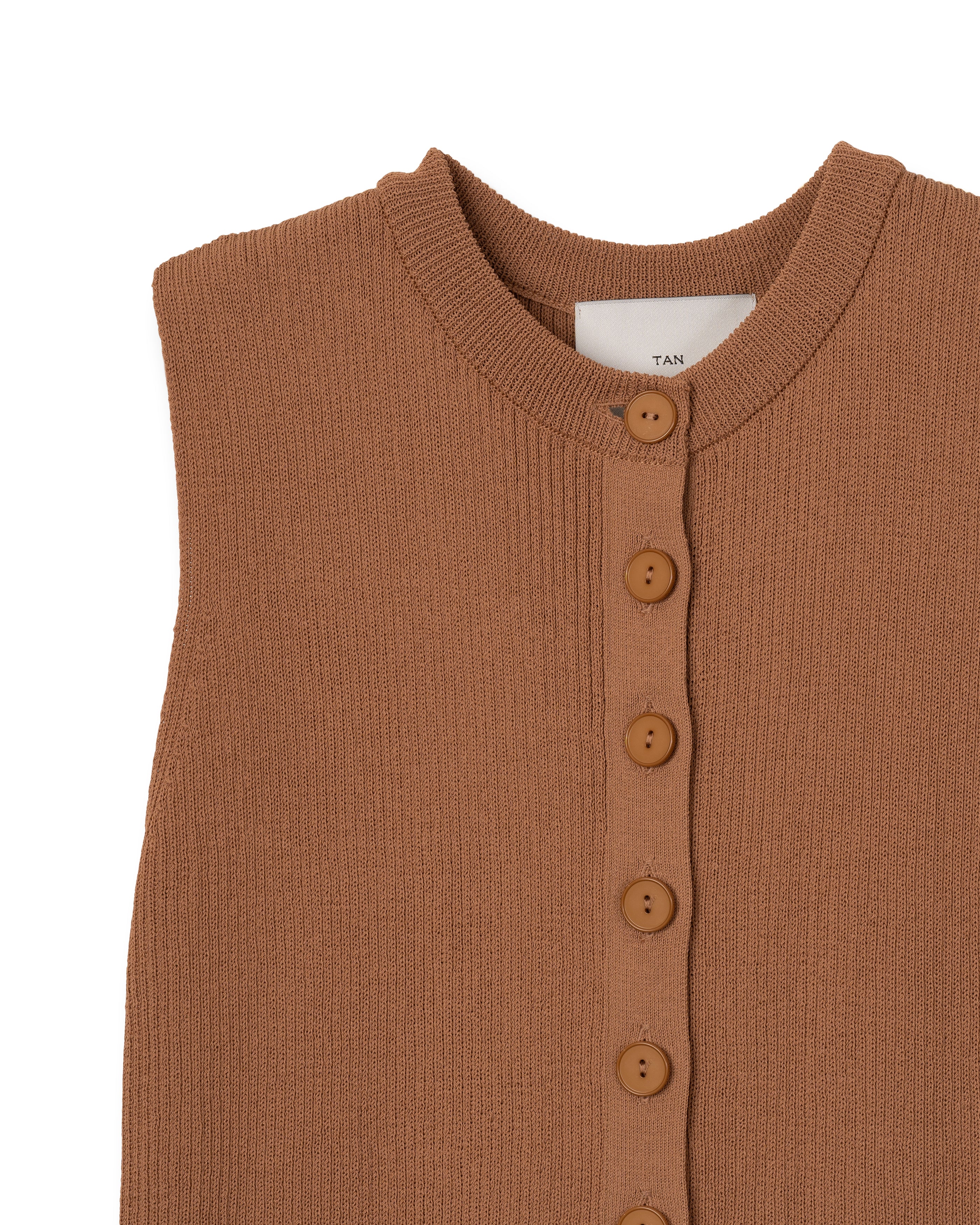 MATT RIBBED 2PIECE CARDIGAN [L.CAMEL]