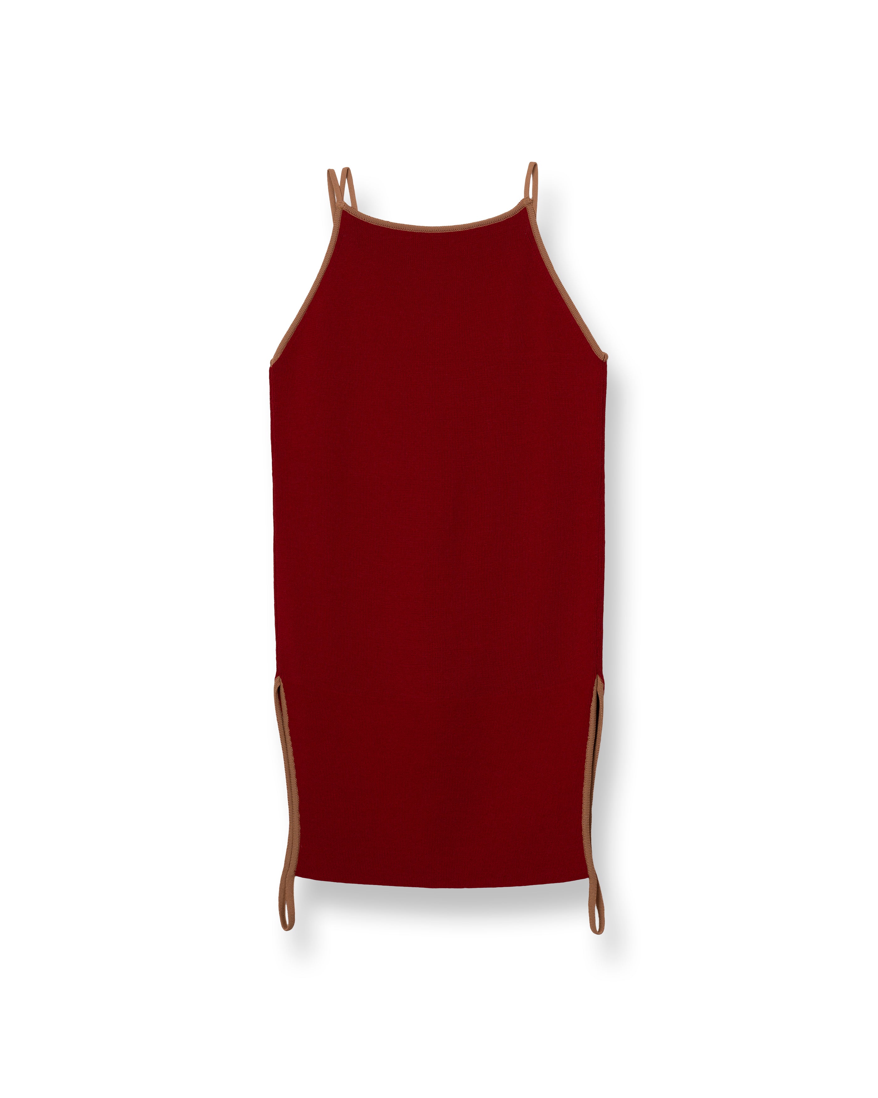 MATT RIB KNITTED MULTIWAY TUNIC [RED]