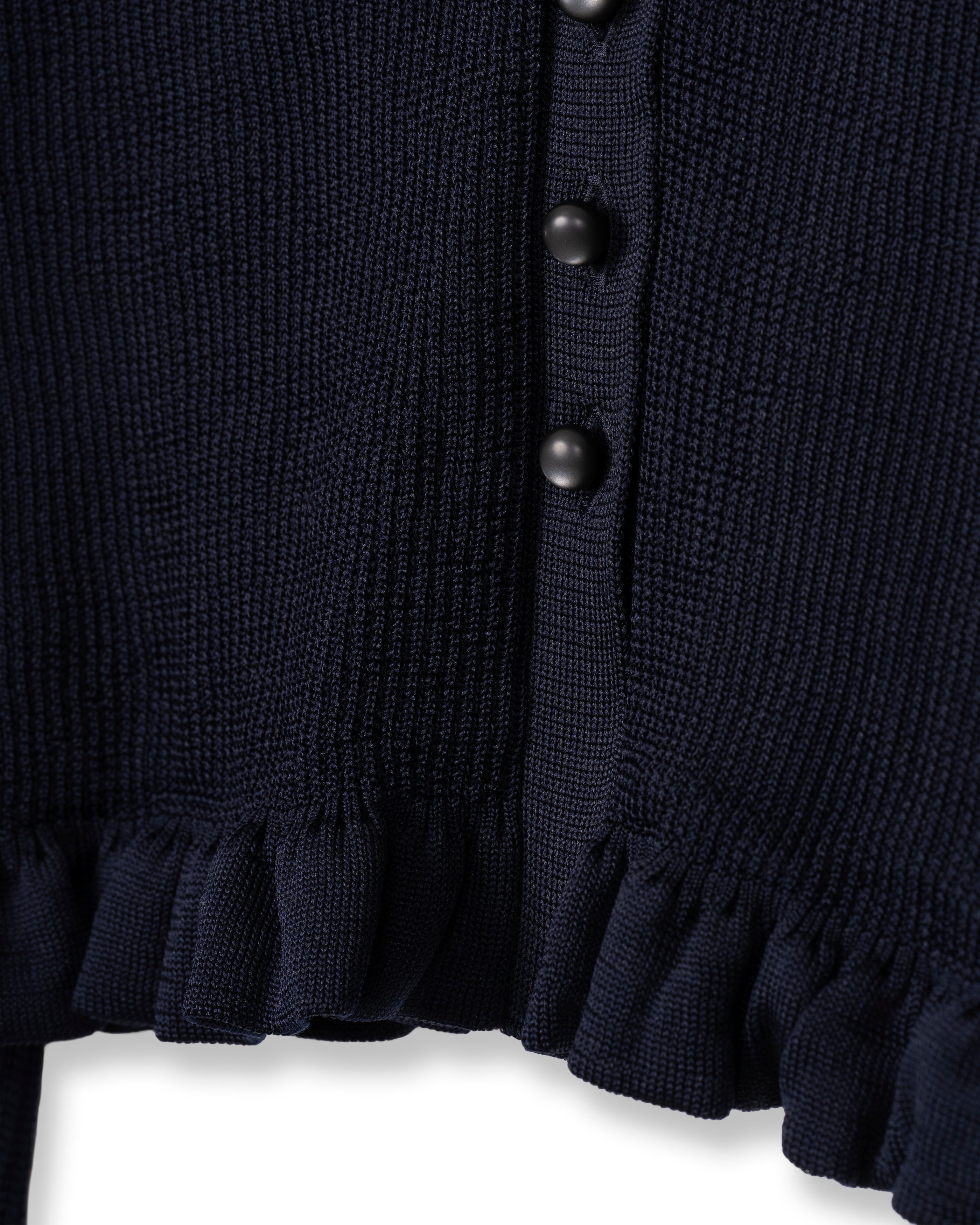 2WAY FRILLS CARDIGAN [DARK NAVY]