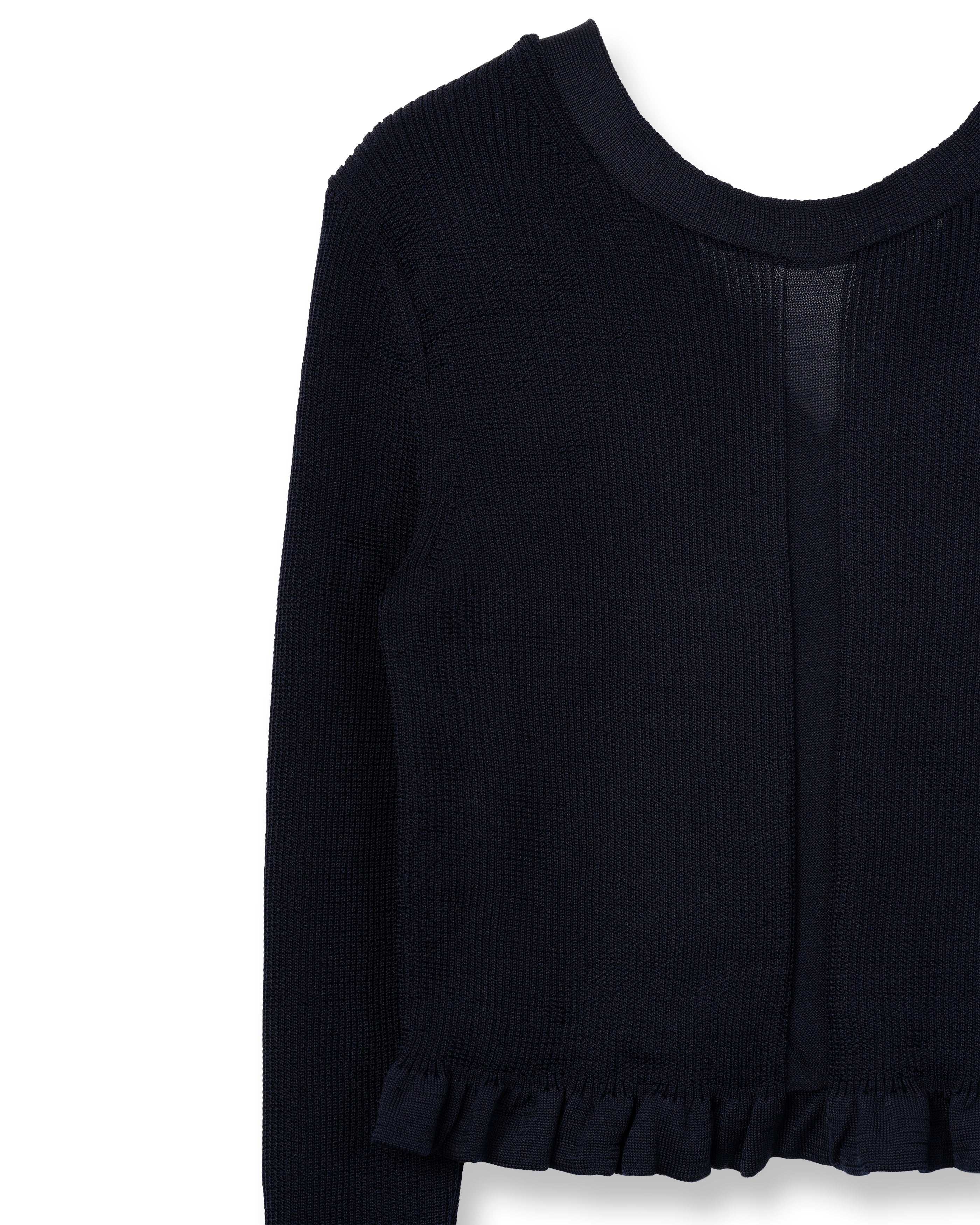 2WAY FRILLS CARDIGAN [DARK NAVY]