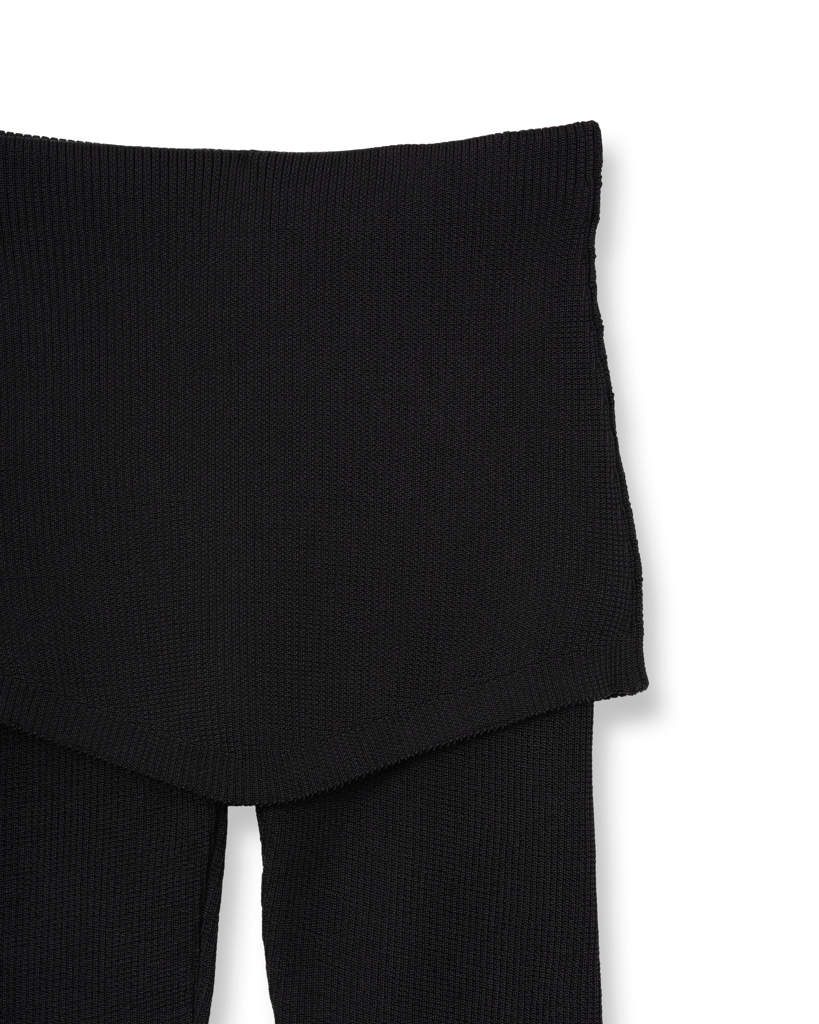 RIB KNITTED 2WAY PANTS [BLACK]