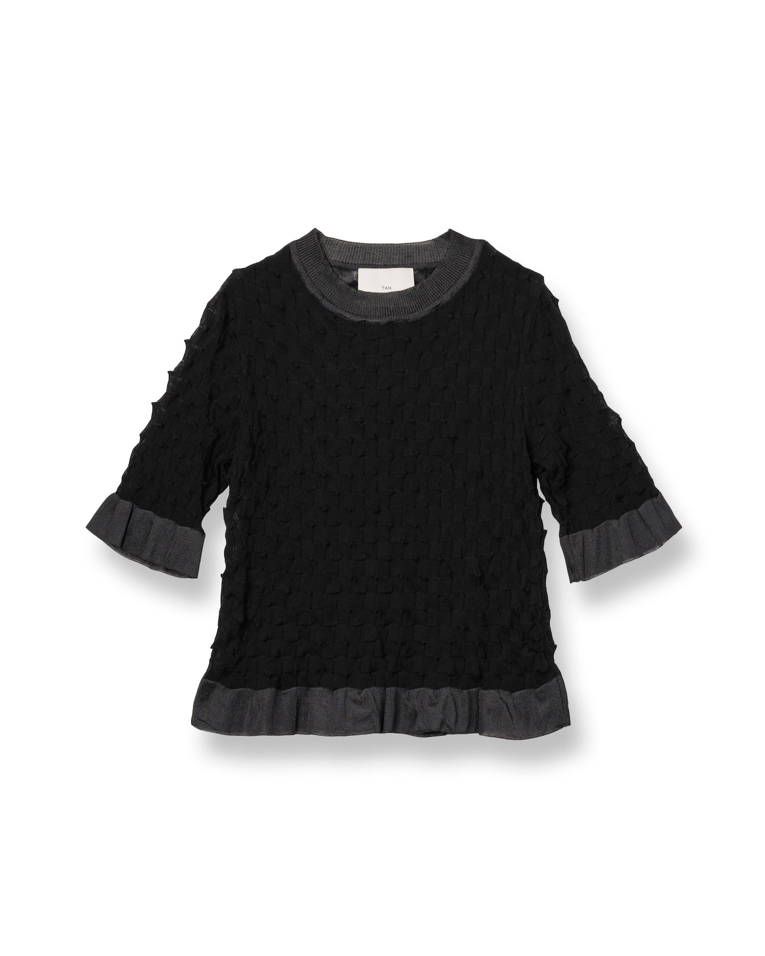 TINY HORNS KNITTED TOPS [BLACK]