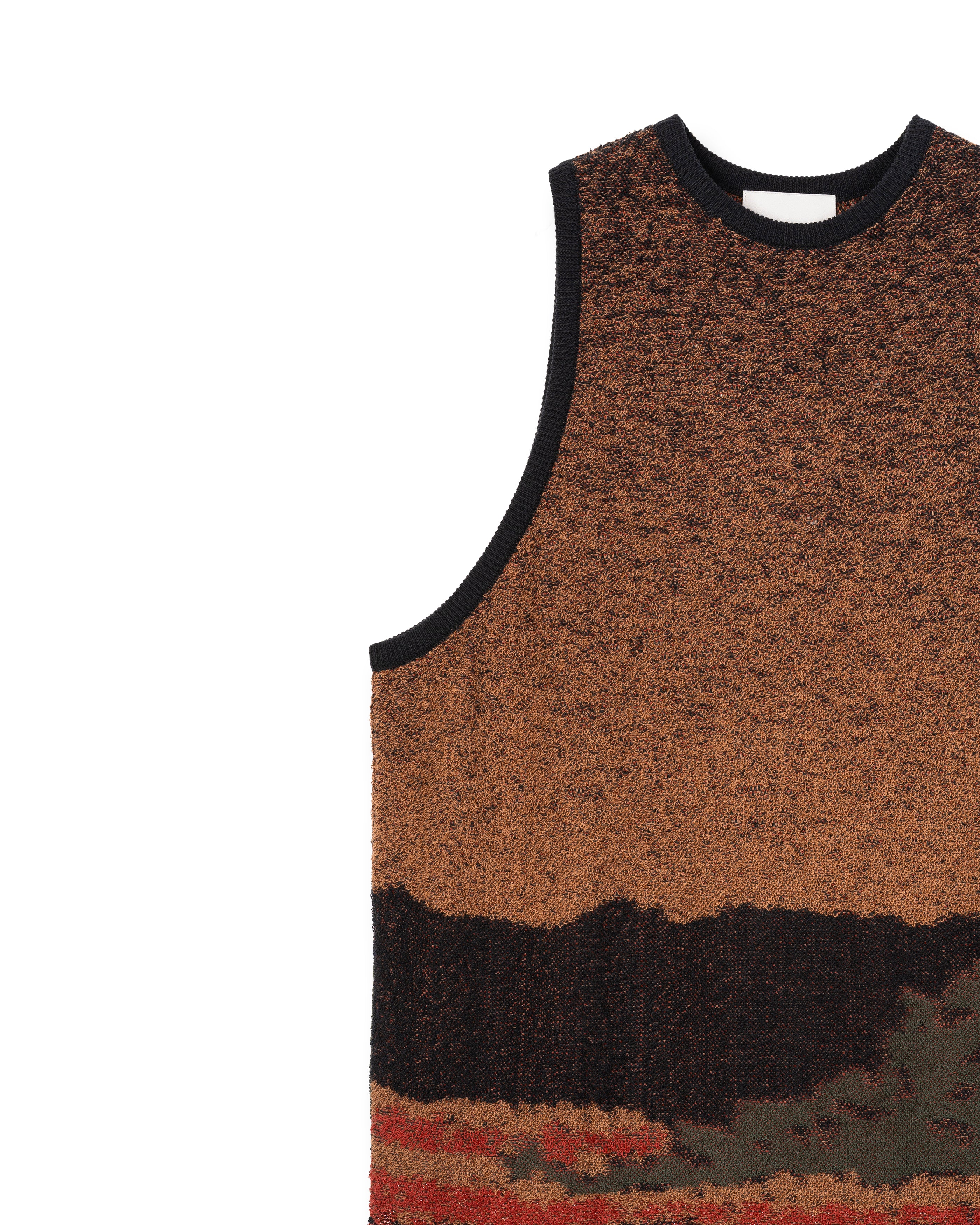 DREAMY HORSE KNITTED DRESS [BROWN MIX]