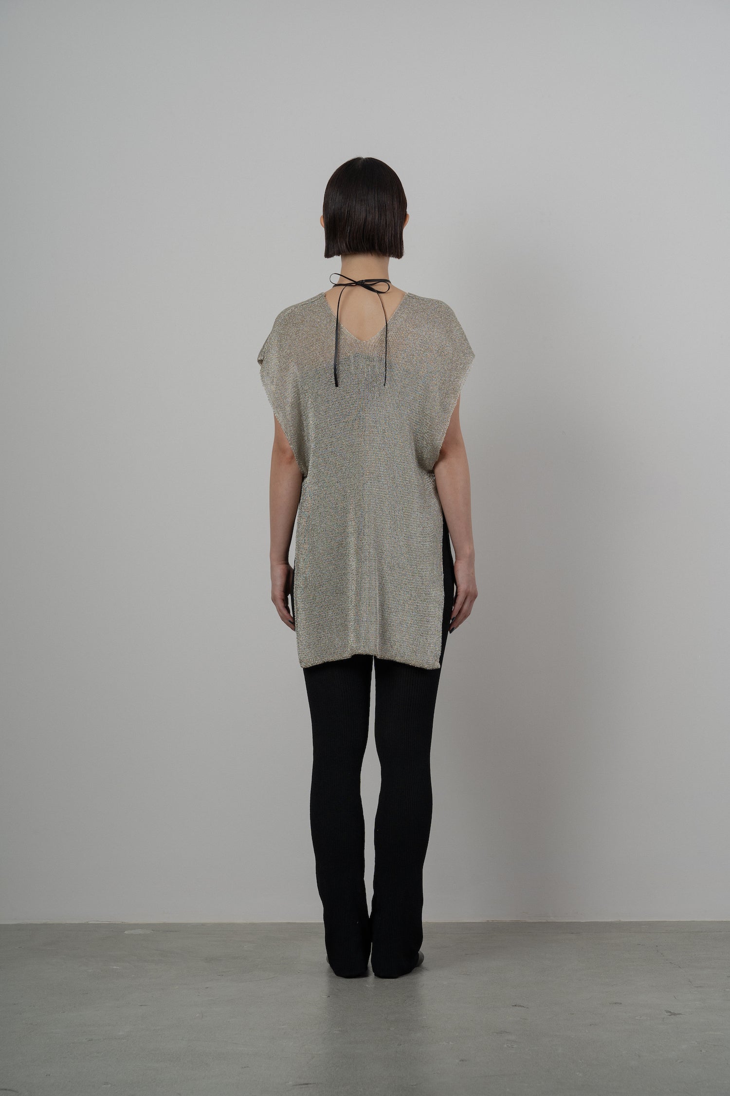 DAZZLED KNITTED TUNIC [SILVER]