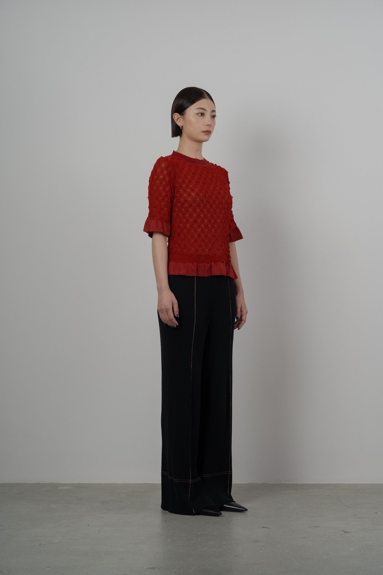 TINY HORNS KNITTED TOPS [RED]