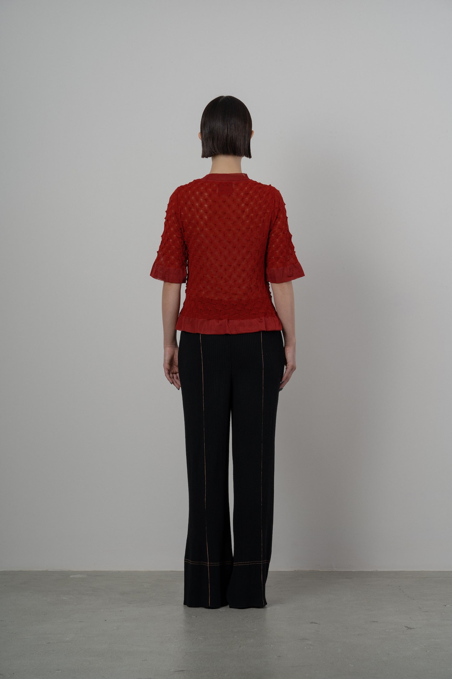 TINY HORNS KNITTED TOPS [RED]