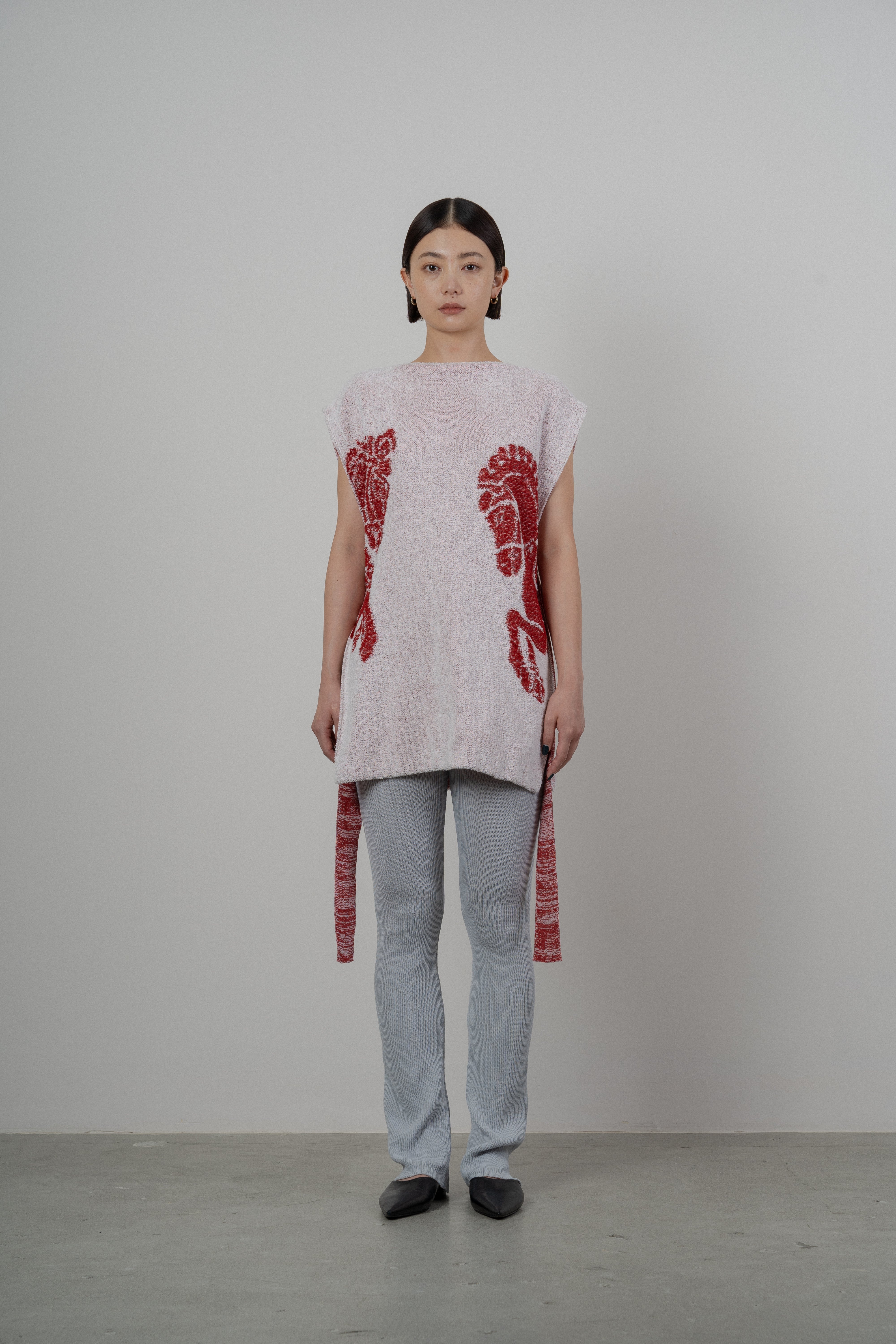 DREAMY HORSE KNITTED TUNIC [RED]