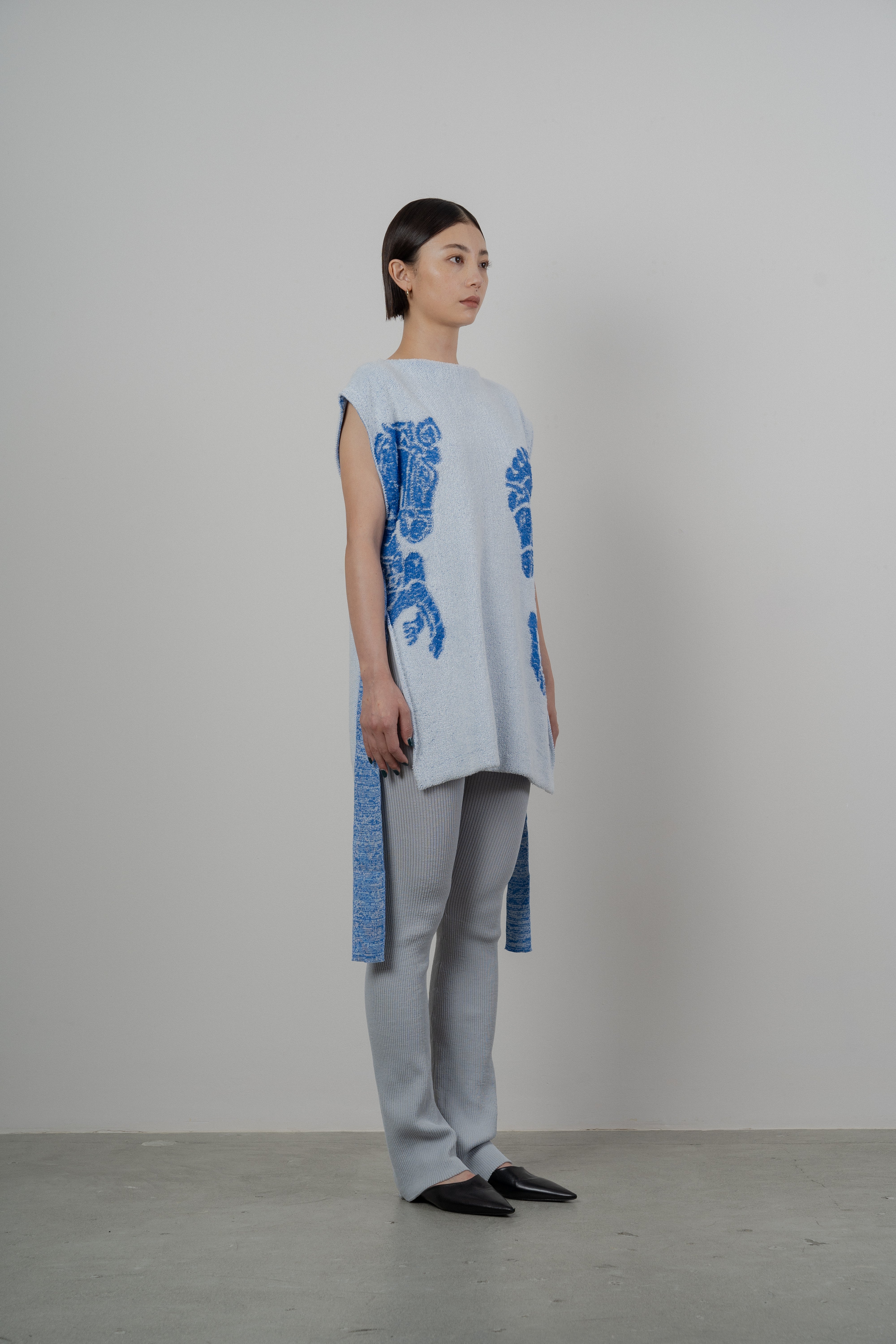 DREAMY HORSE KNITTED TUNIC [BLUE]