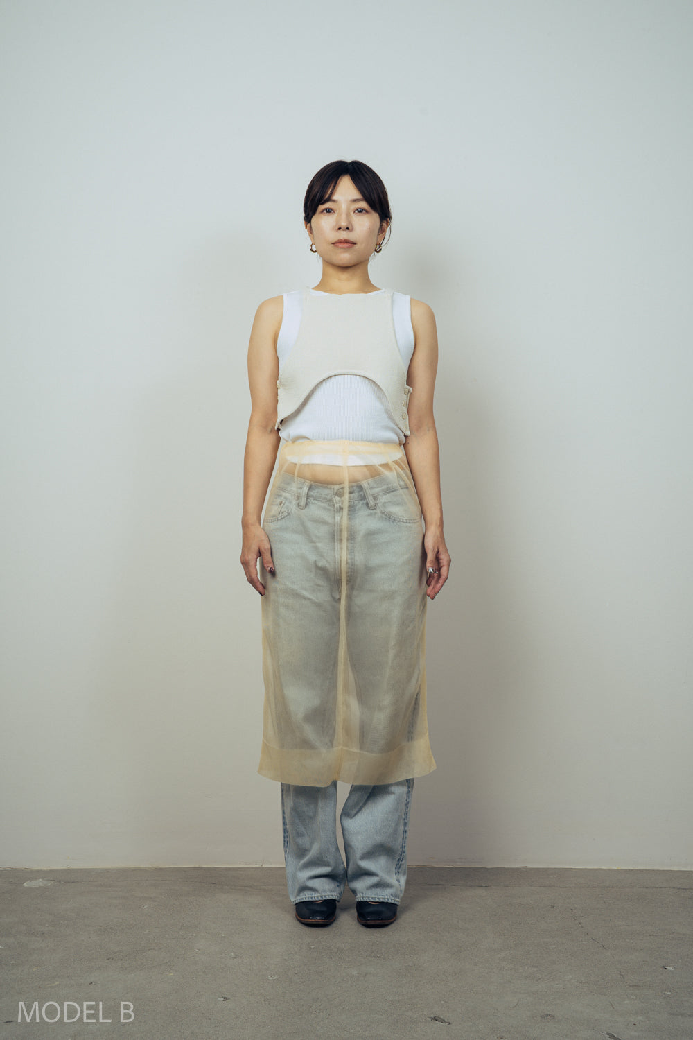 SHEER SKIRT [BLACK]
