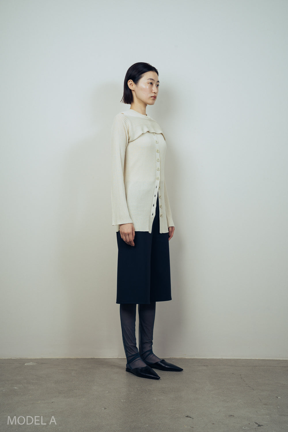 2PIECE CREPE CARDIGAN [IVORY]