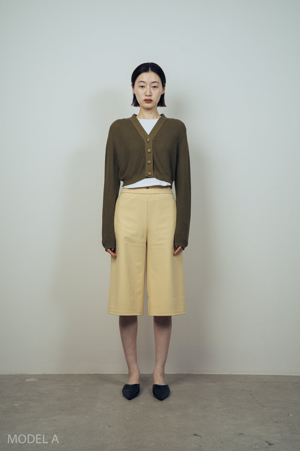 V/NECK CARDIGAN [KHAKI]