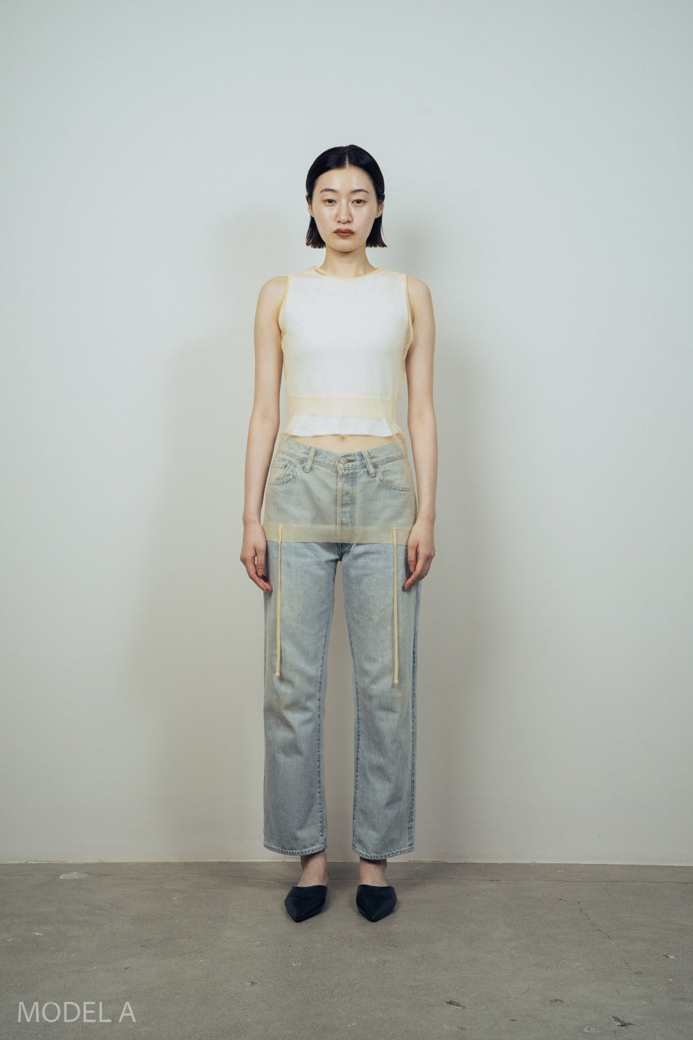 2WAY SHEER TOPS [CREAM]