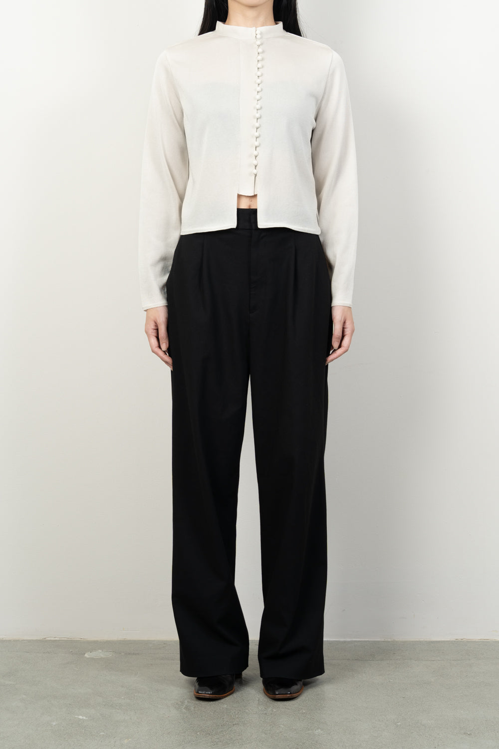 MULTI BUTTON KNIT BLOUSE [RED]