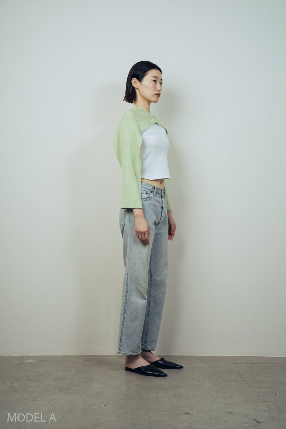 SILK MIX SIDELESS VEST / SLEEVES [MINT]