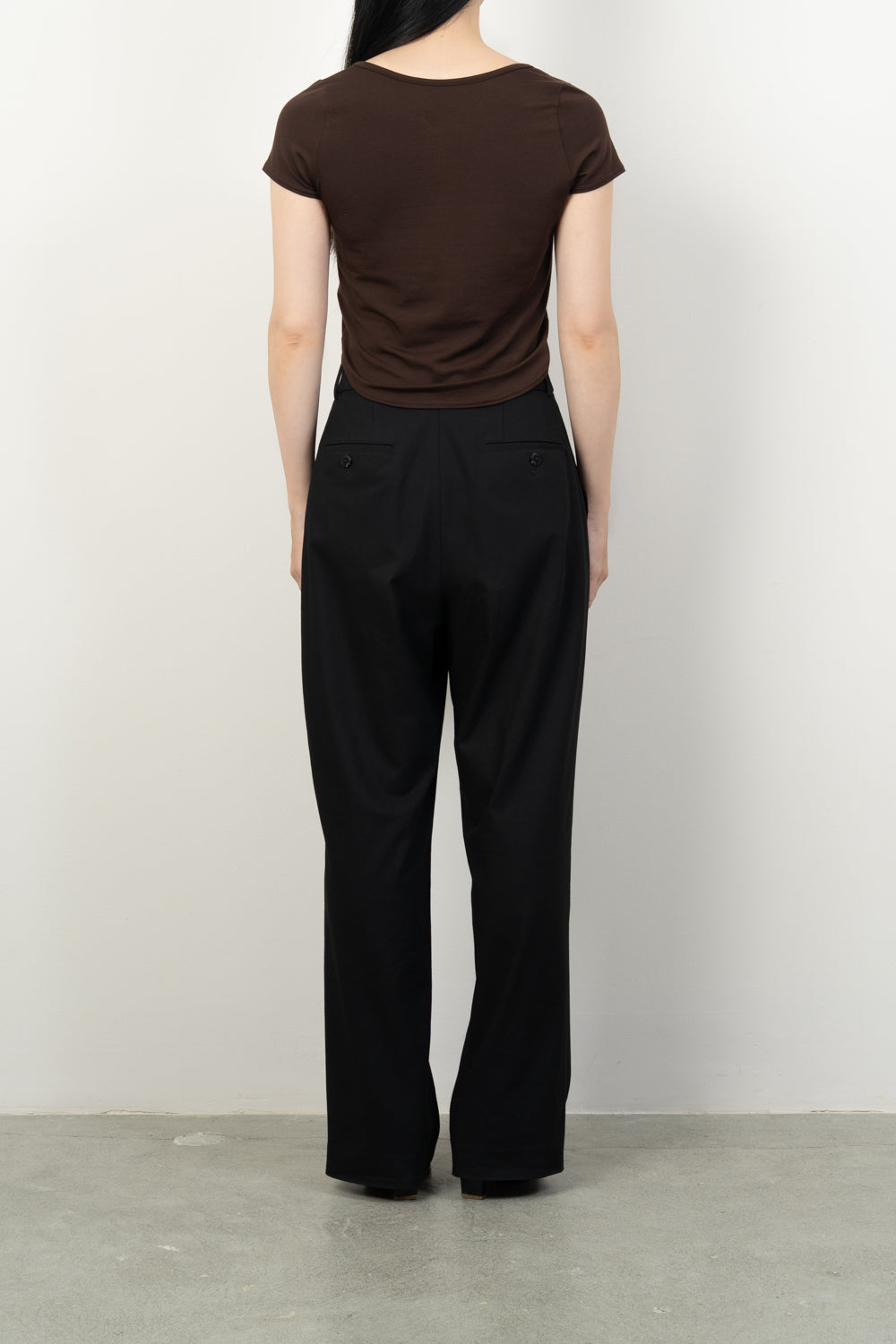 BANDEAU FRONT-BACK SMOOTH JERSEY TEE [OFF WHITE]