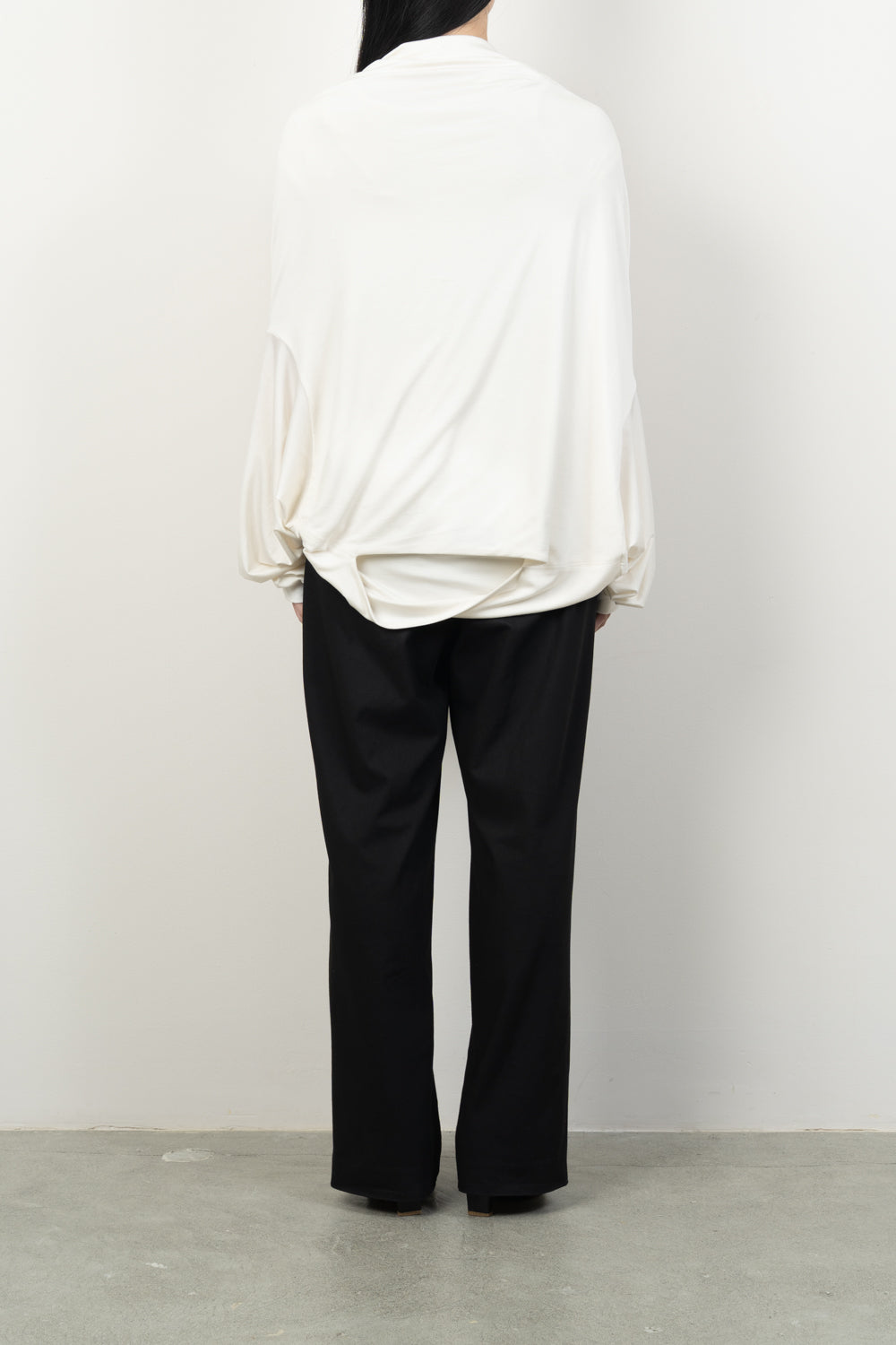 SMOOTH JERSEY DOUBLE LONG TEE [OFF WHITE]