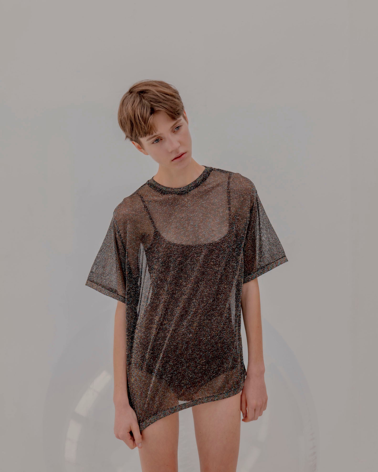 SHINY BOX T-SHIRT [BLACK MIX]