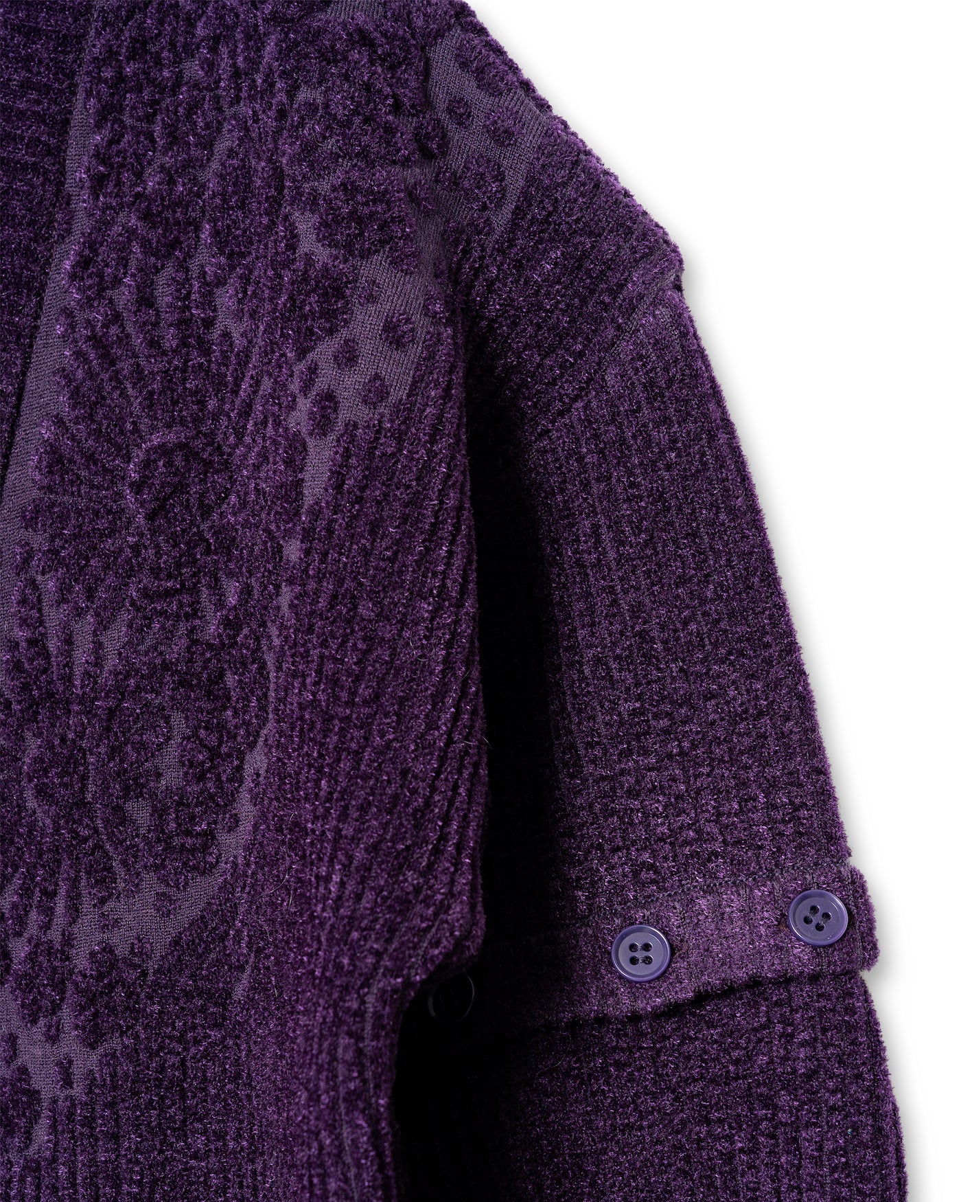 FLOWER JACQUARD CARDIGAN [VELVET PURPLE]