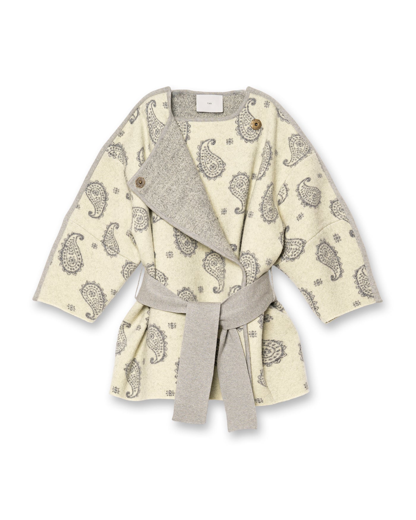 PAISLEY BOILED KNIT JACKET [CREAM]
