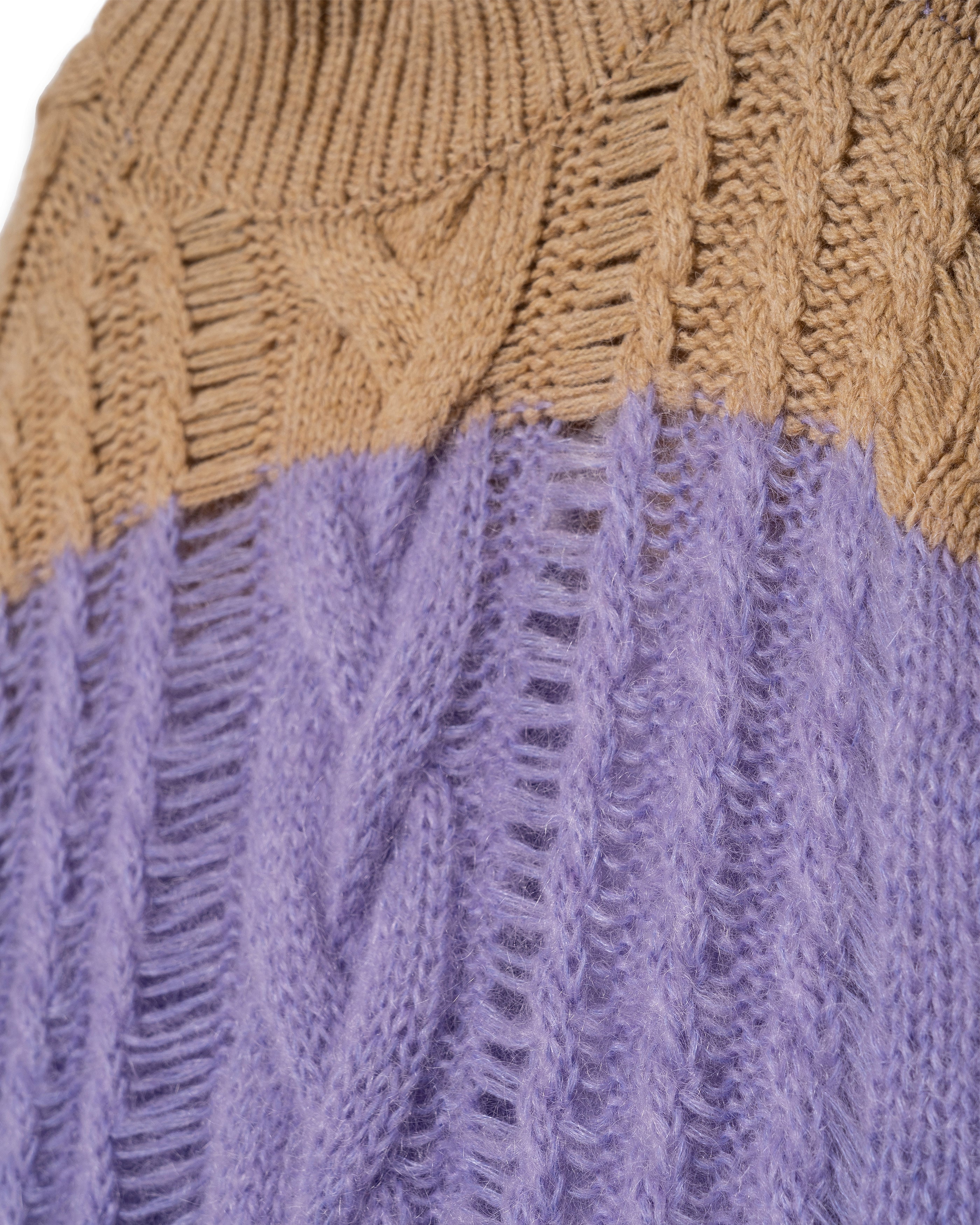 MOHAIR CABLE SWEATER [LAVENDER]