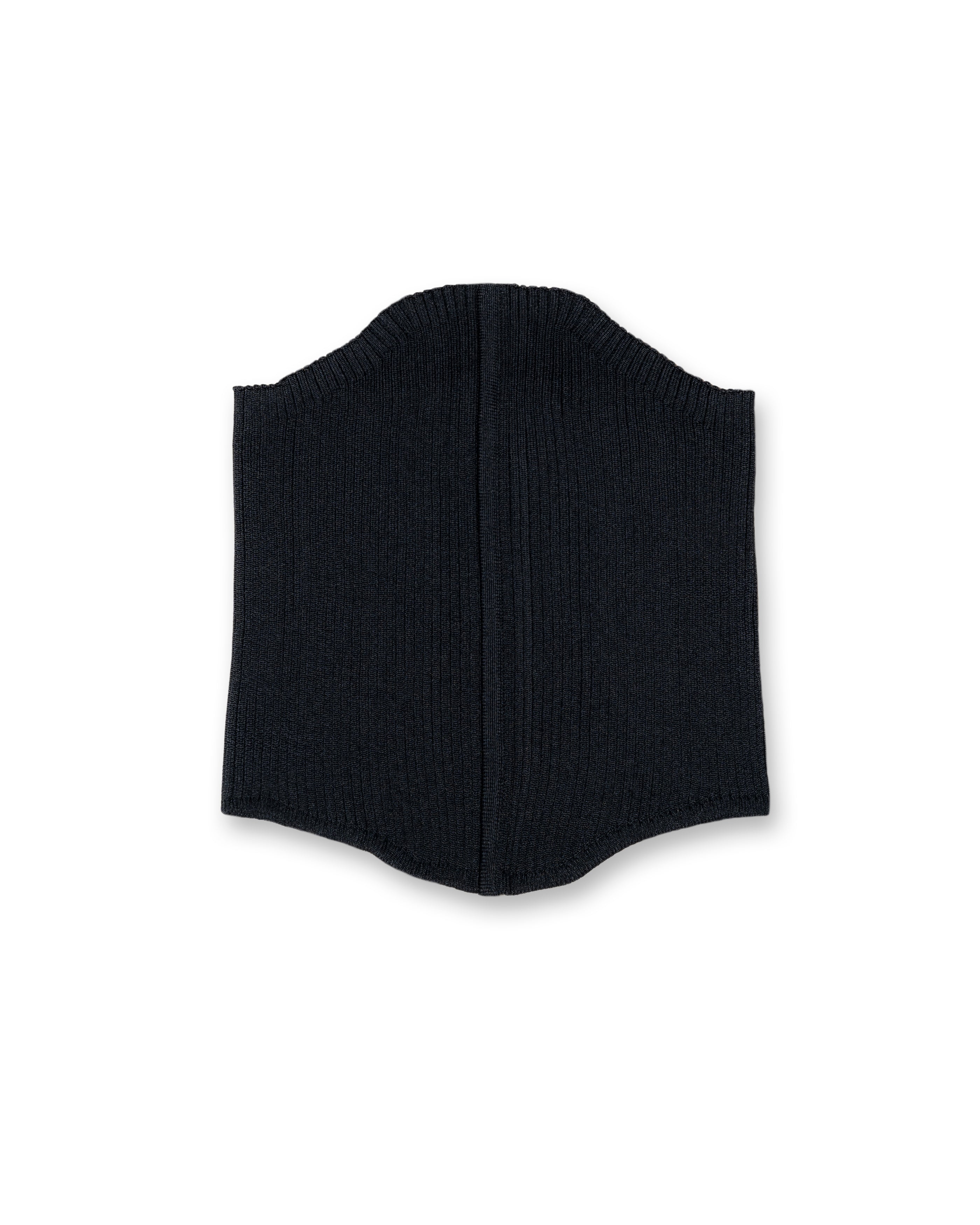 RIB KNITTED  CUMMERBUND [BLACK]