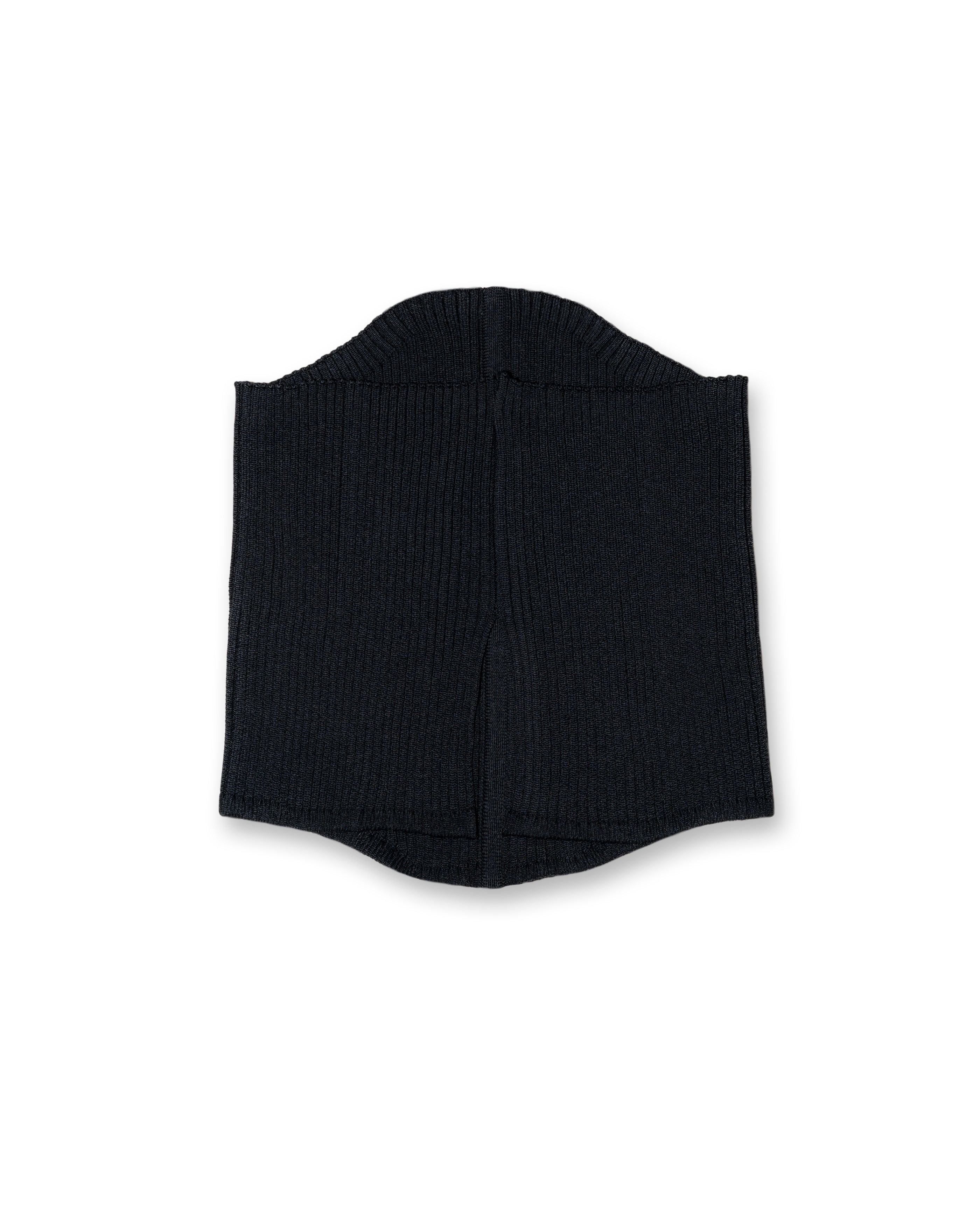 RIB KNITTED  CUMMERBUND [BLACK]