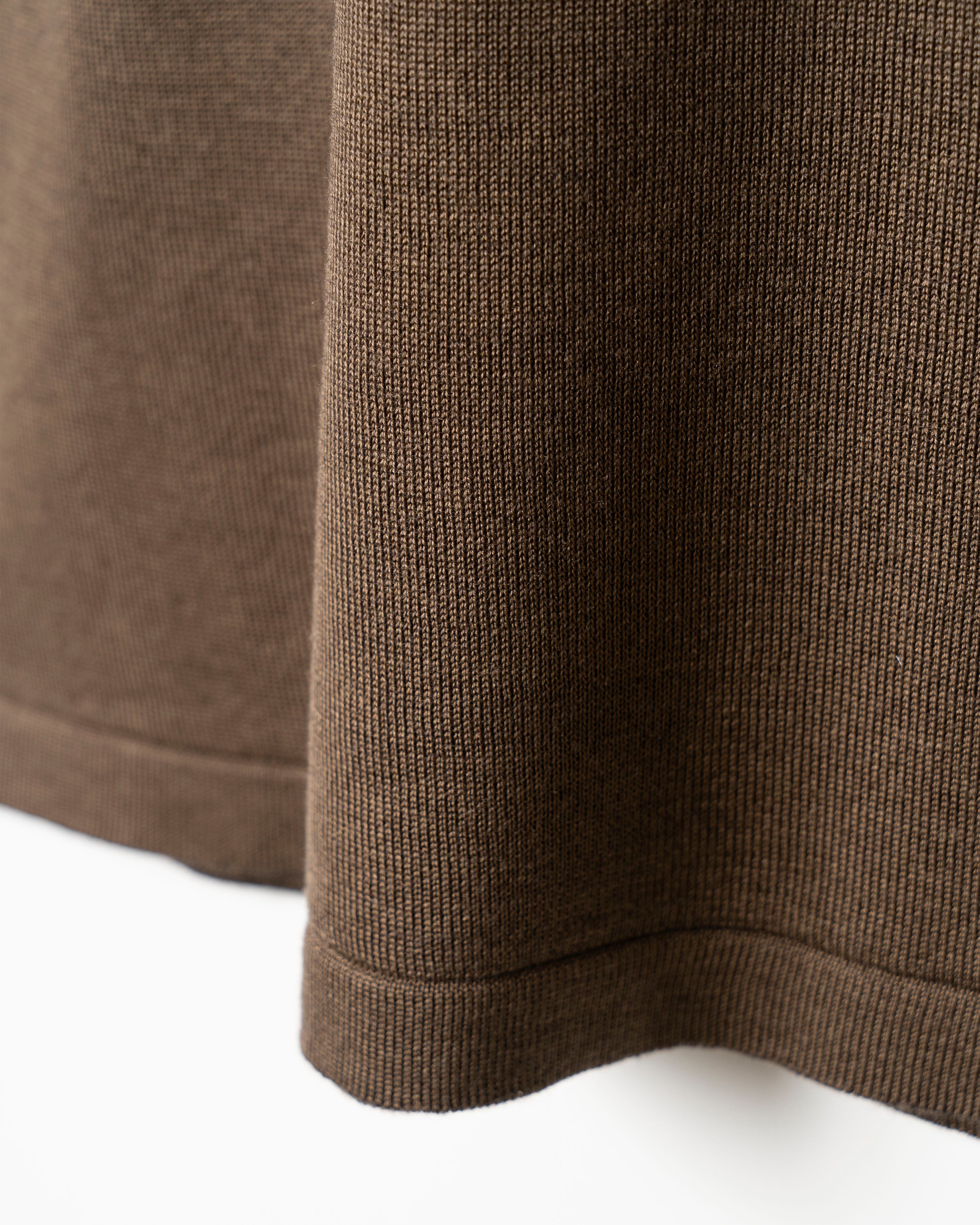 SMOOTH TENCEL WOOL KNIT TEE [BROWN]