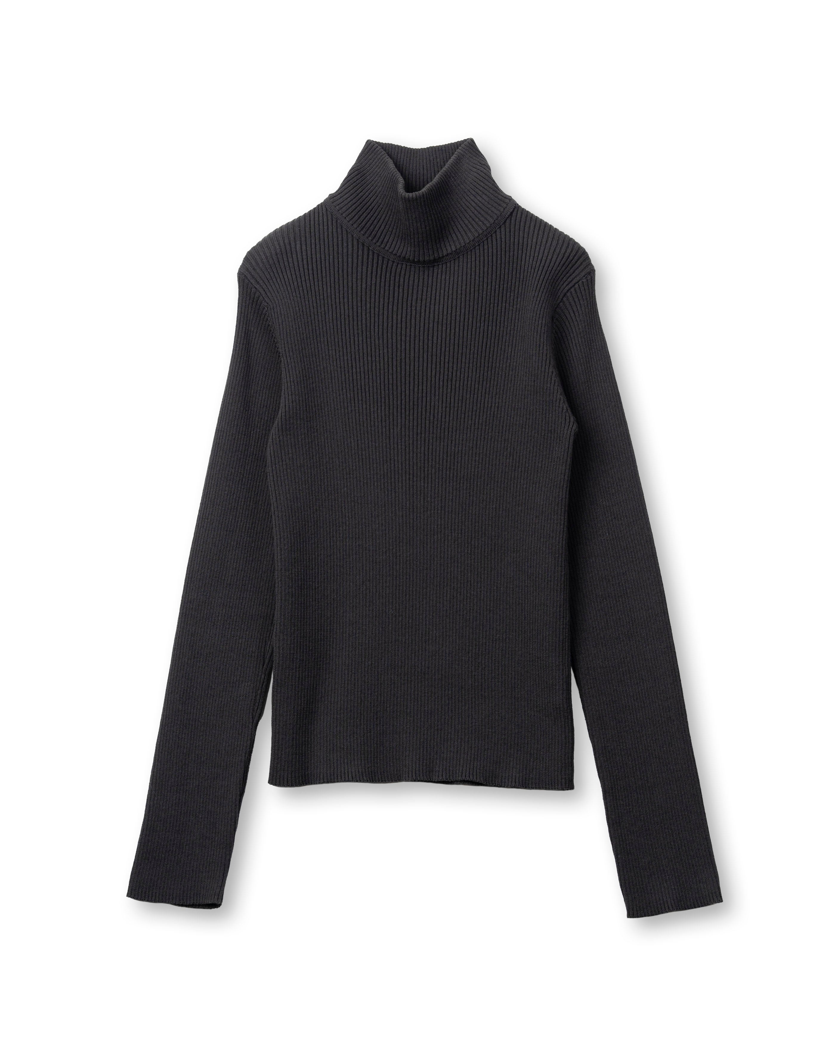 RIBBED TURTLE TOP [GRAY]