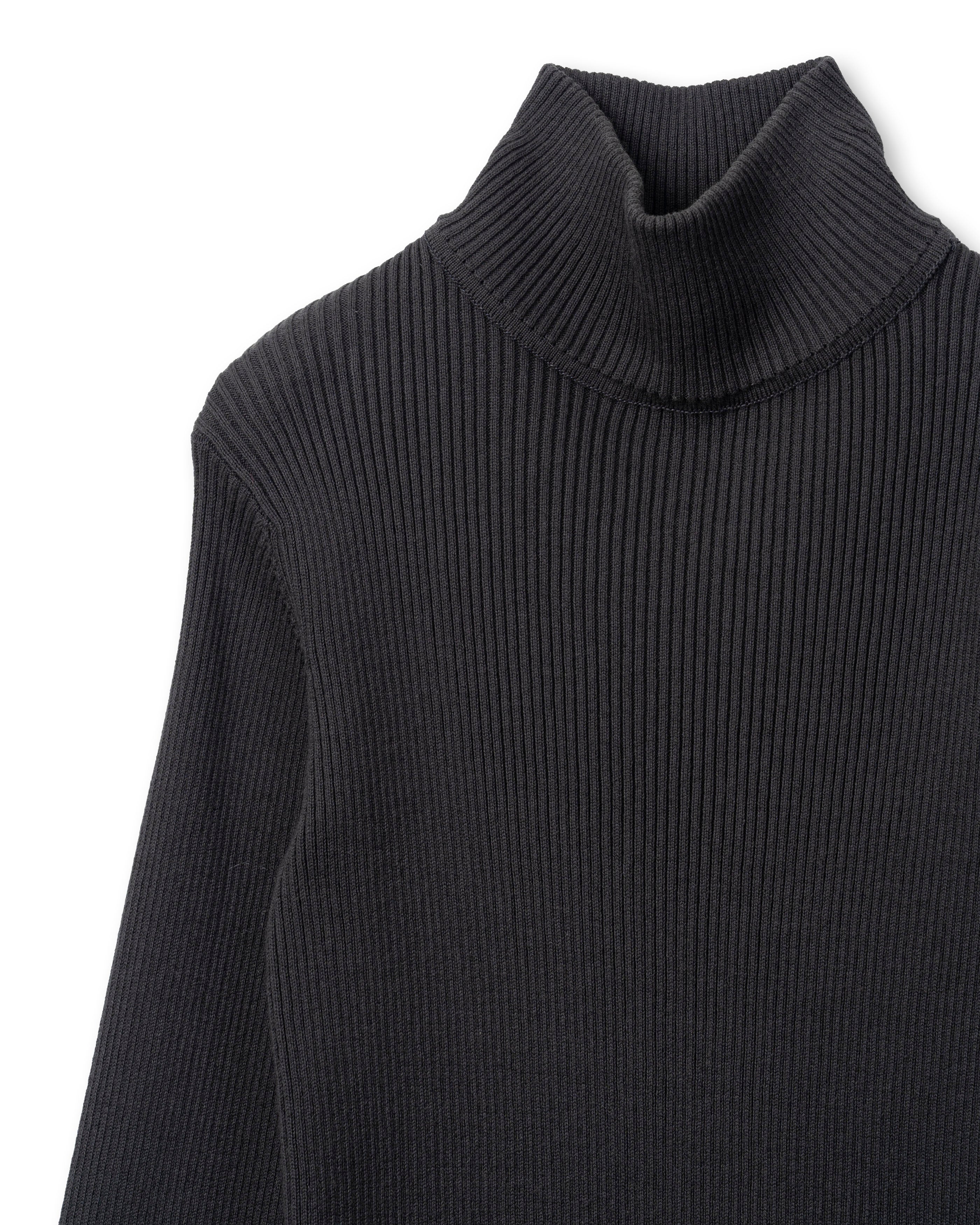 RIBBED TURTLE TOP [GRAY]