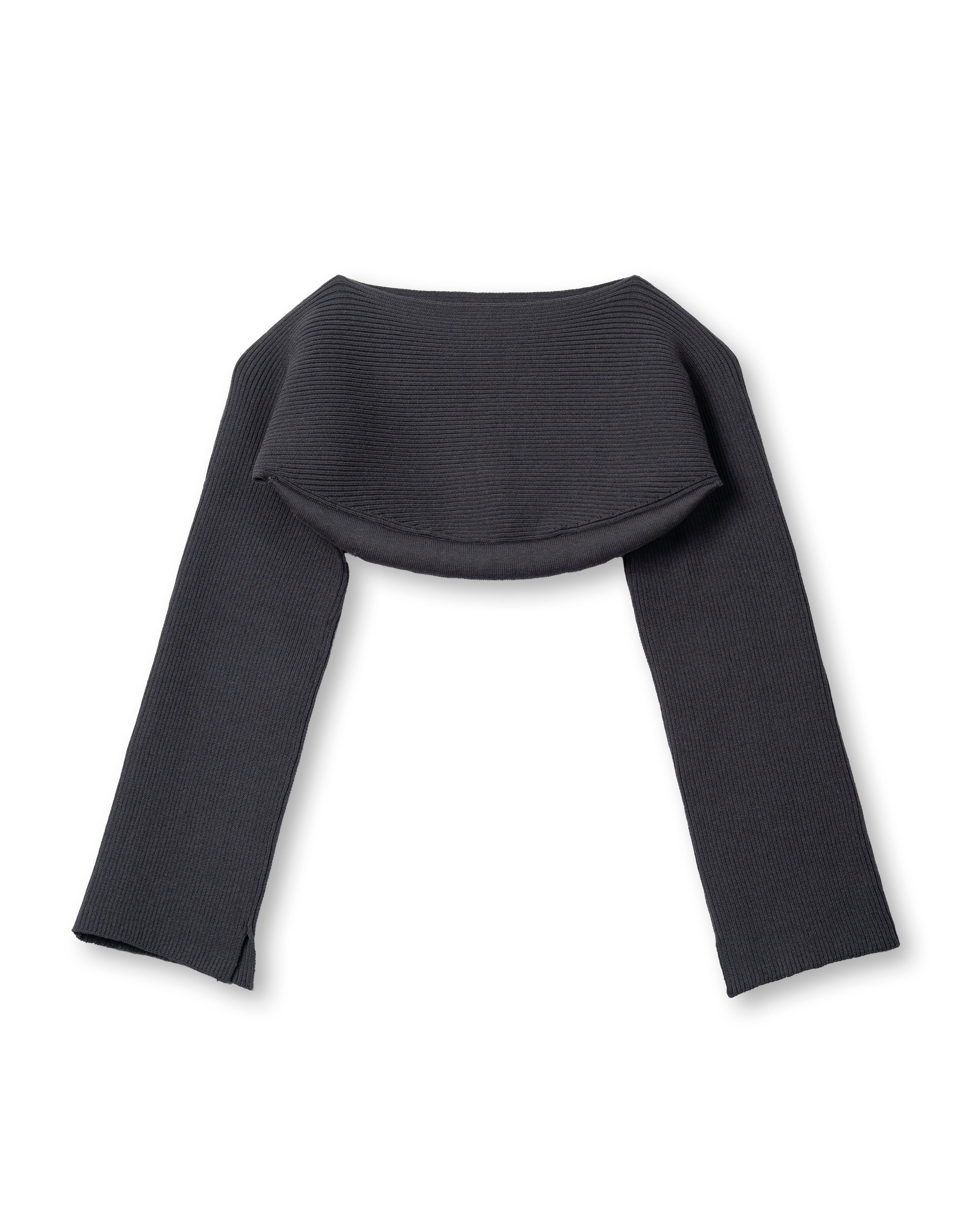 PADDED HEM KNIT SLEEVES [GRAY]