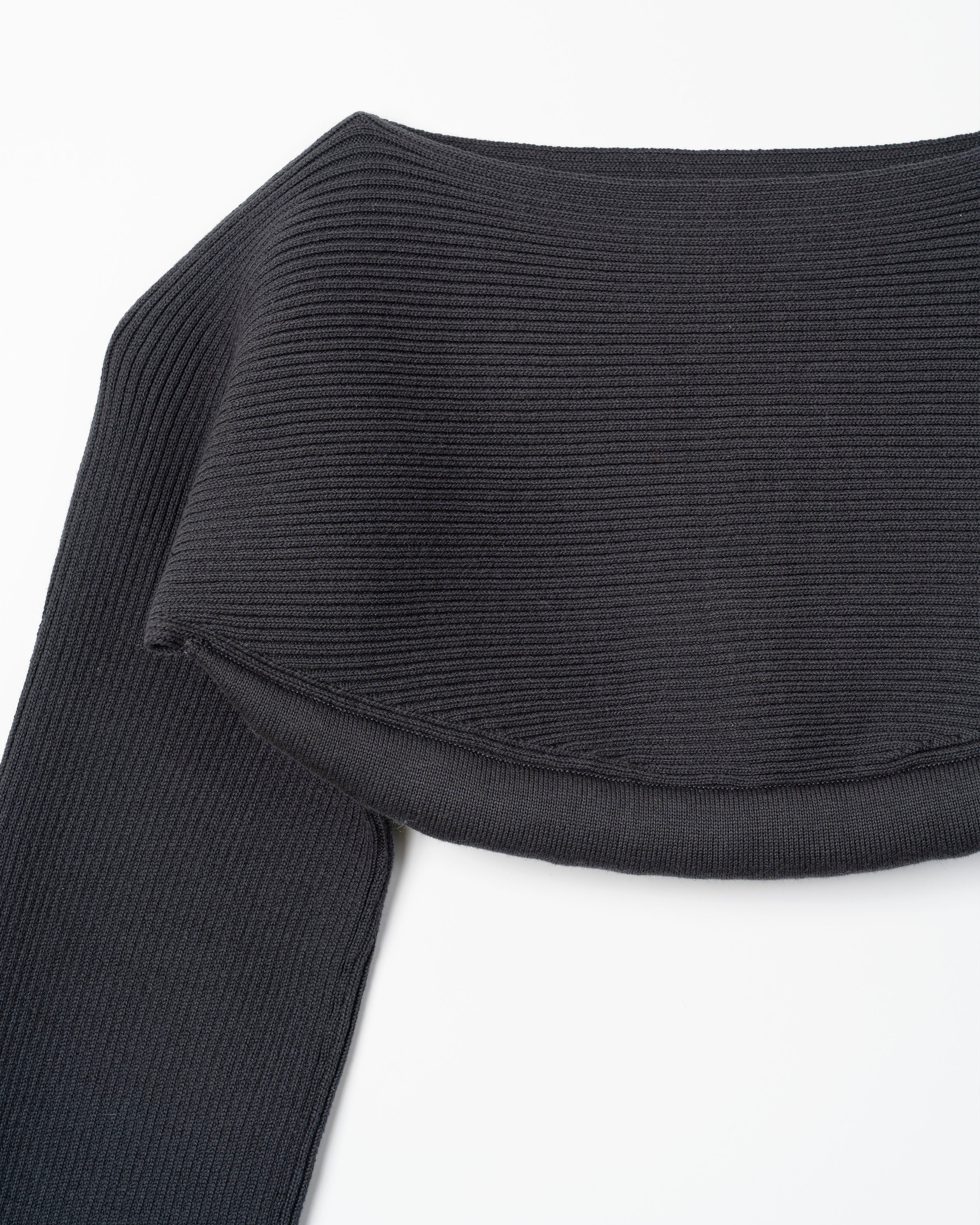 PADDED HEM KNIT SLEEVES [GRAY]