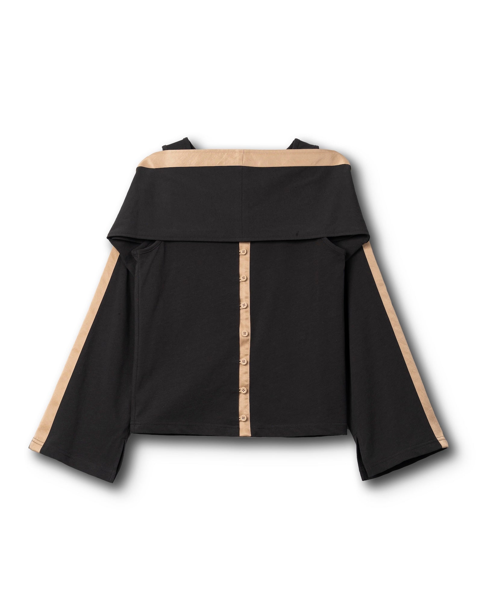 SATIN PANEL CUTSEW 2PIECE [CHARCOAL]