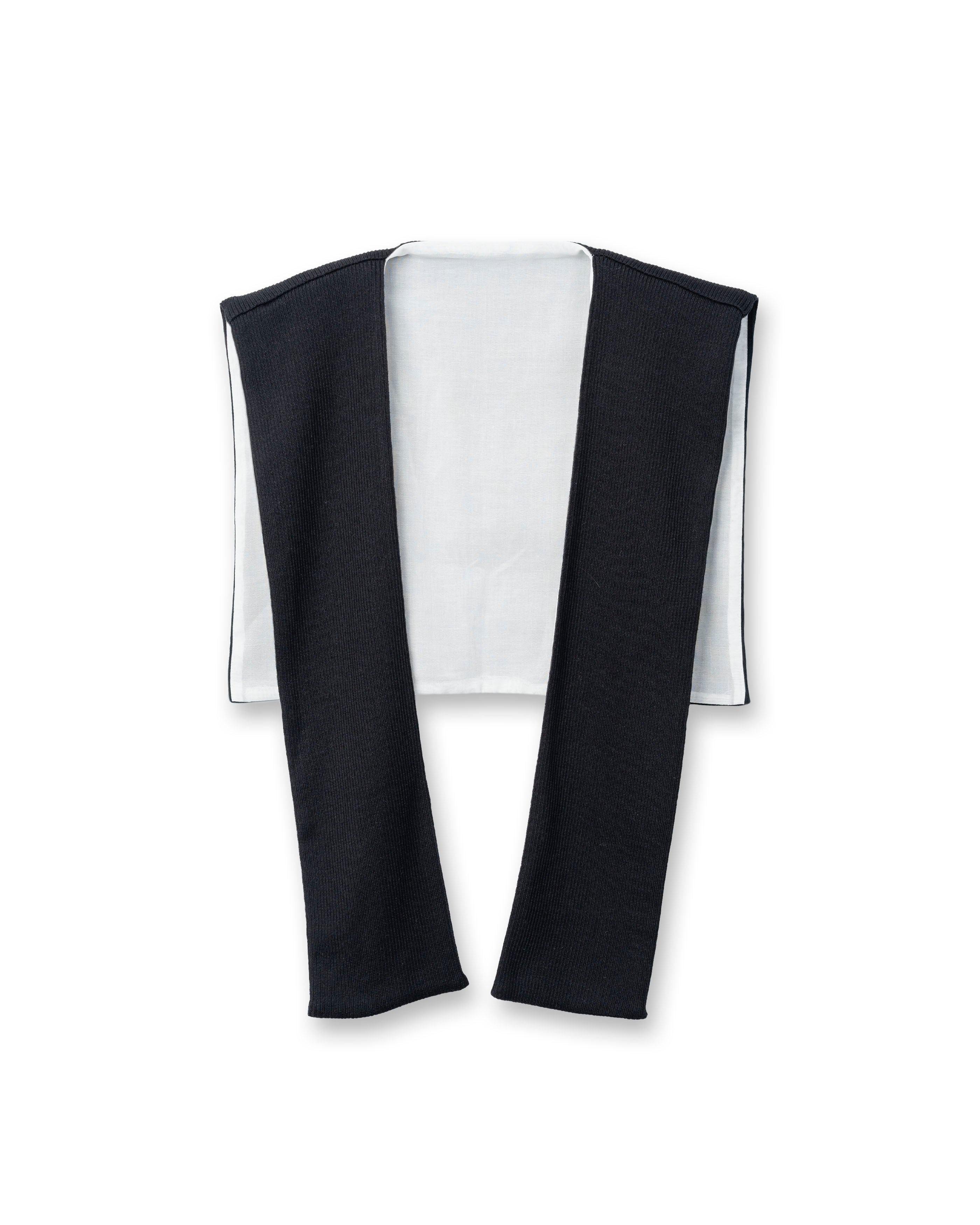SAILOR COLLAR V/NECK CARDIGAN [BLACK]