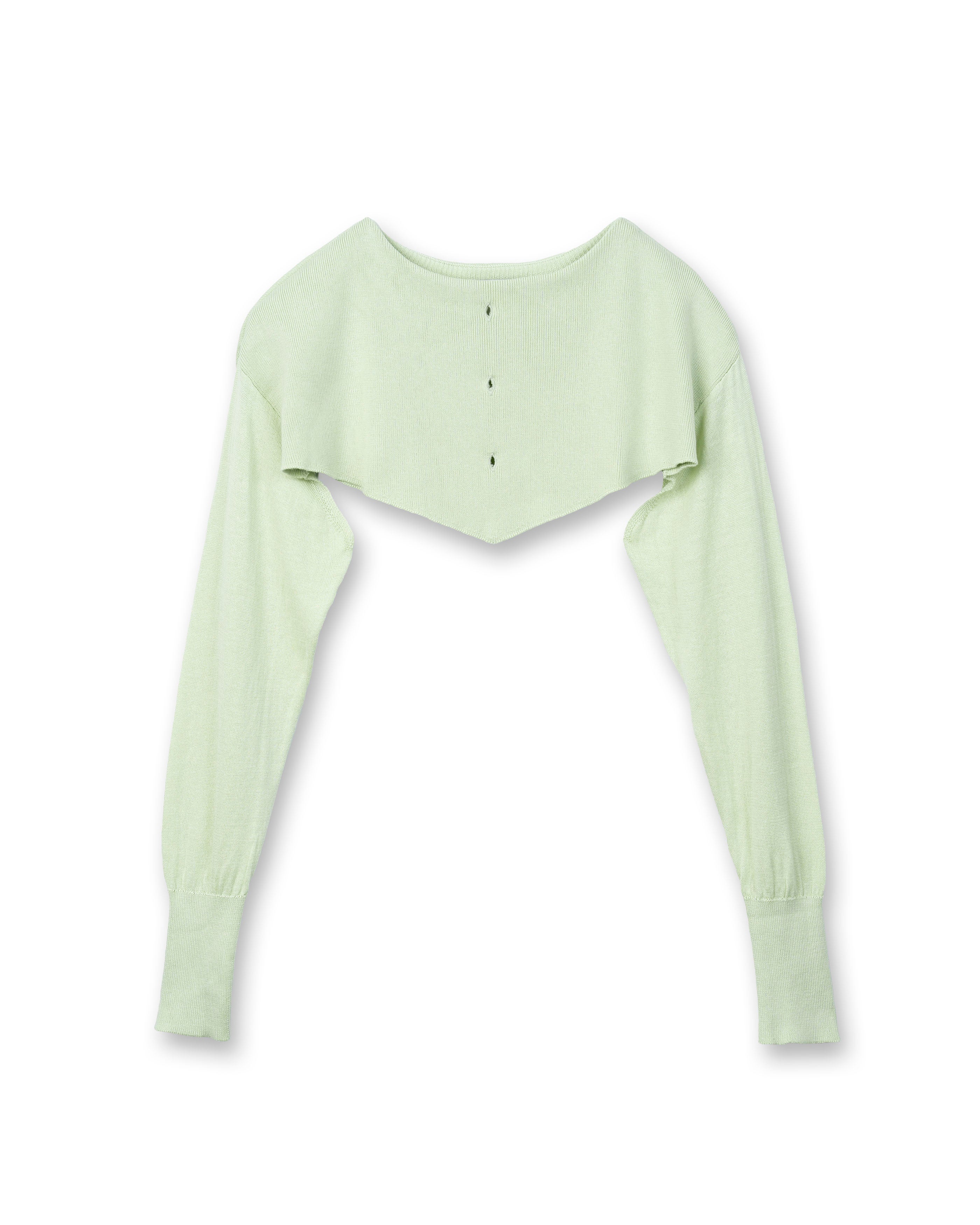 SILK MIX V/HEM SHORT TOPS [MINT]