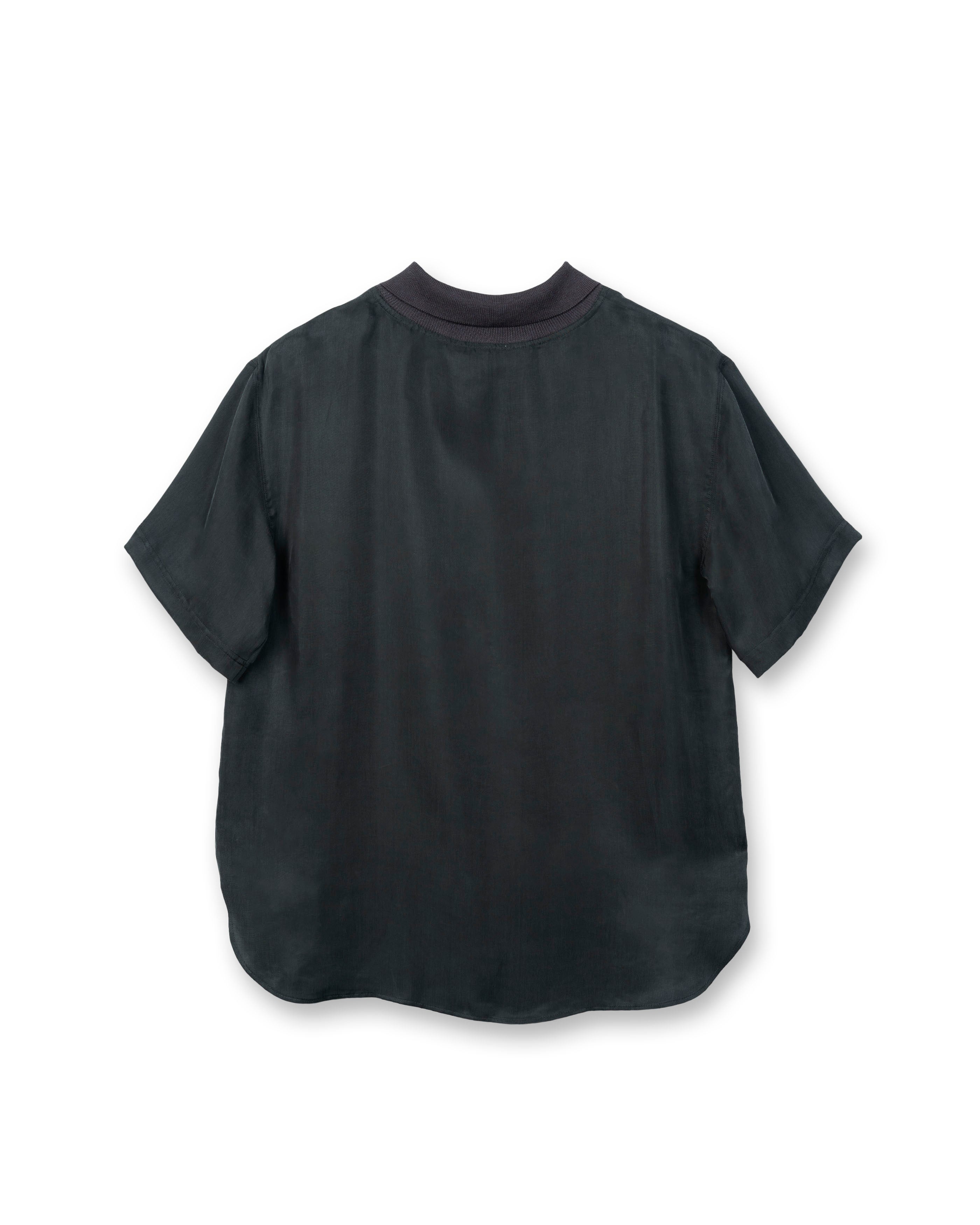 SUEDE LIKE BLOUSE [GRAY]