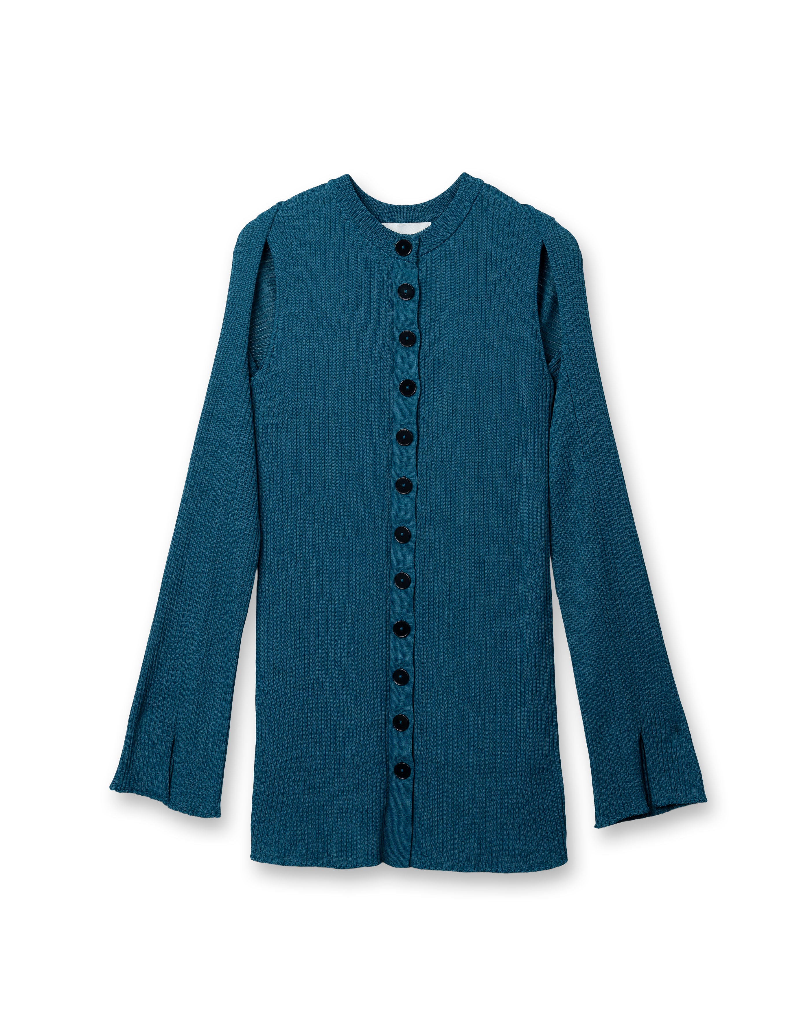 2PIECE CREPE CARDIGAN [BLUE GREEN]