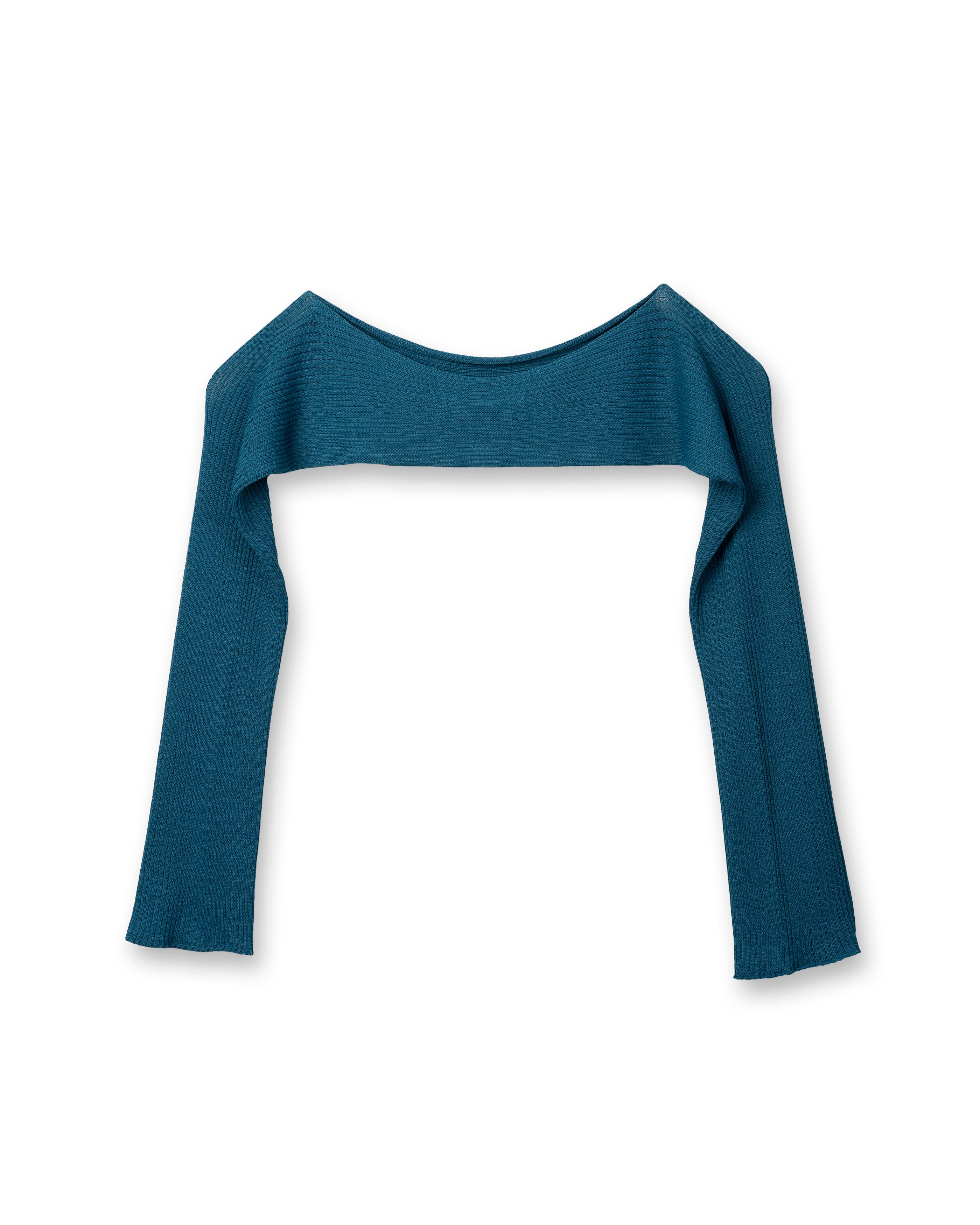 2PIECE CREPE CARDIGAN [BLUE GREEN]