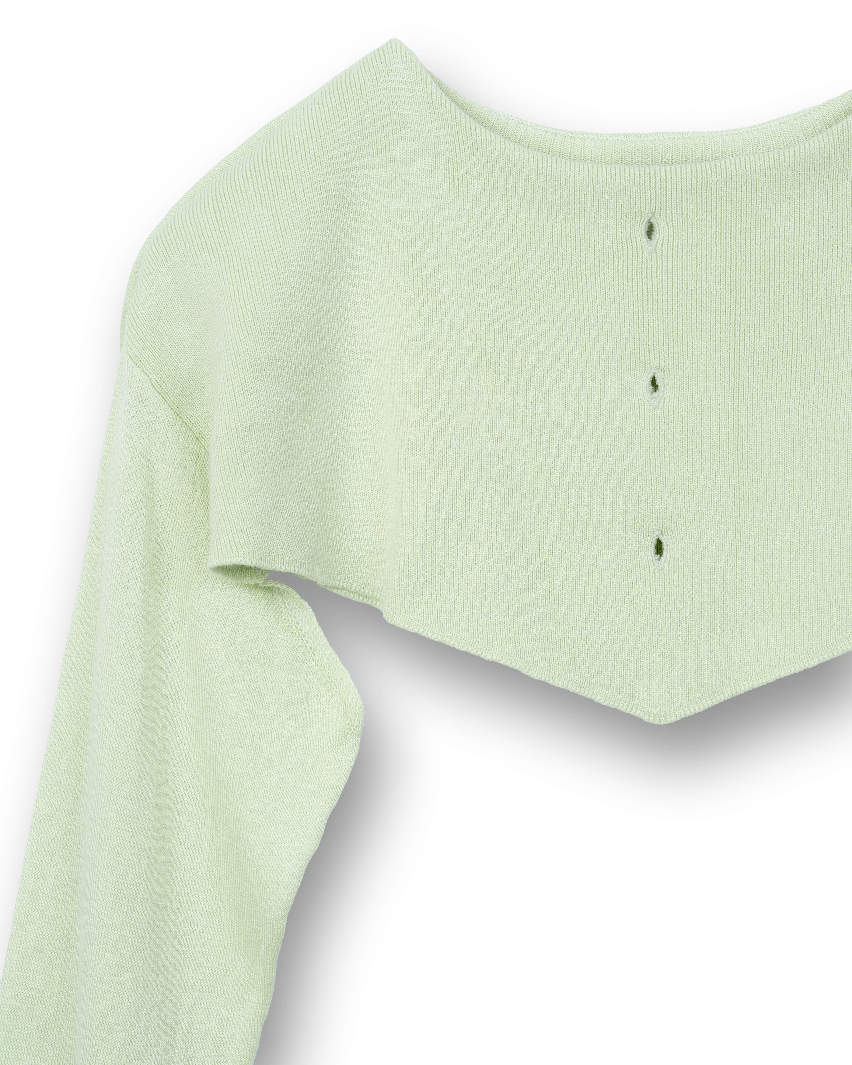 SILK MIX V/HEM SHORT TOPS [MINT]