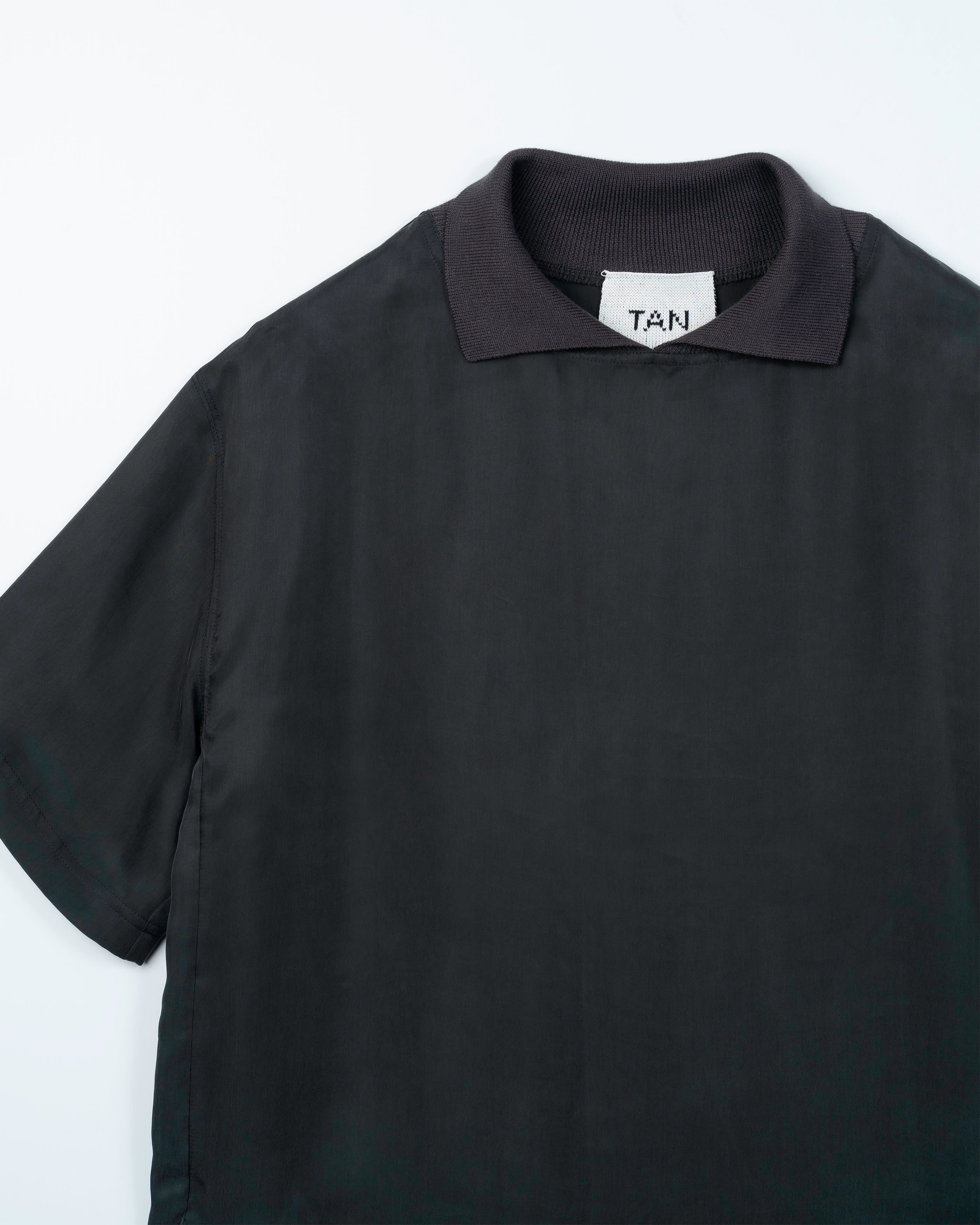 SUEDE LIKE BLOUSE [GRAY]