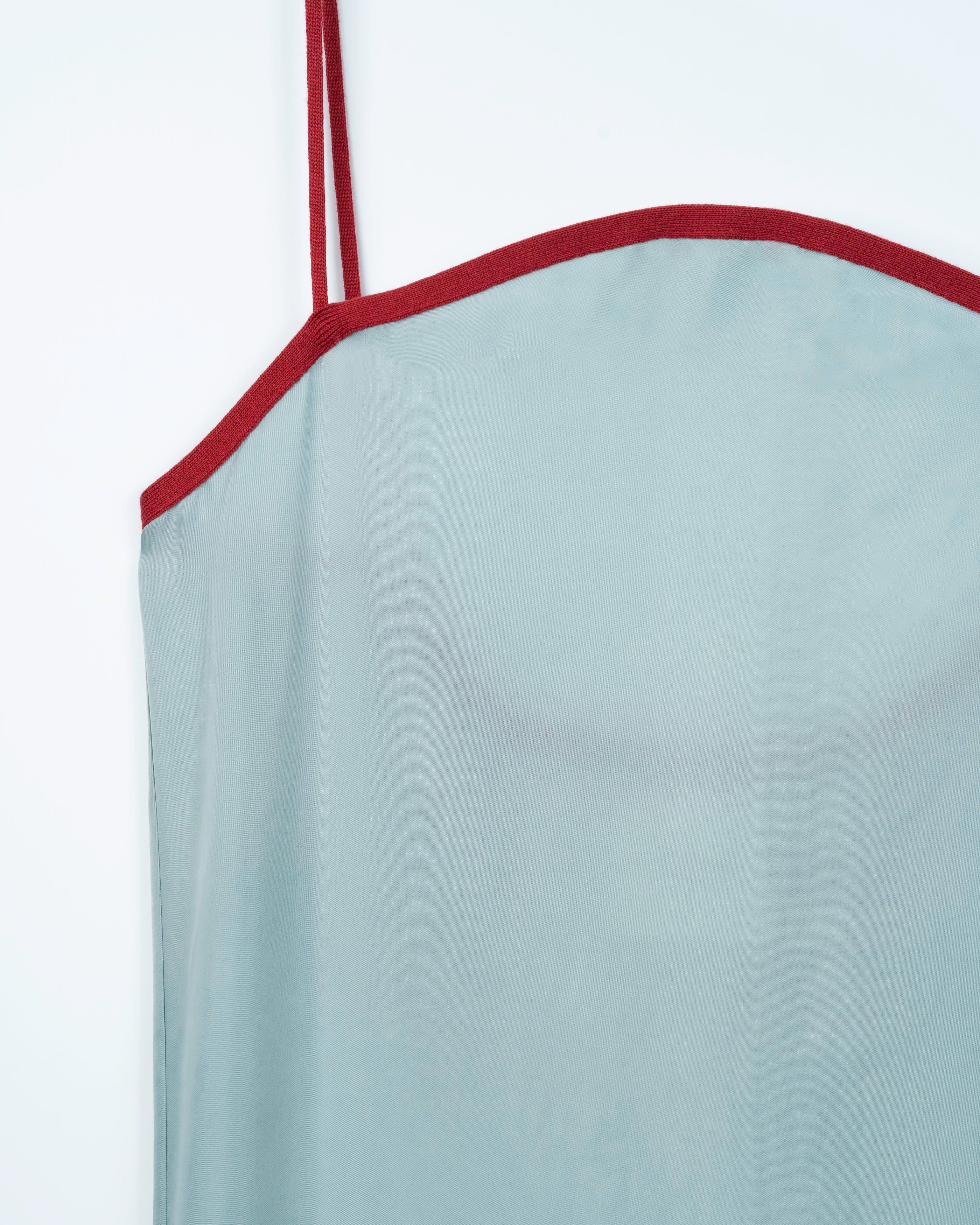 SUEDE LIKE BACK RIB DRESS [SMOKEY BLUE]