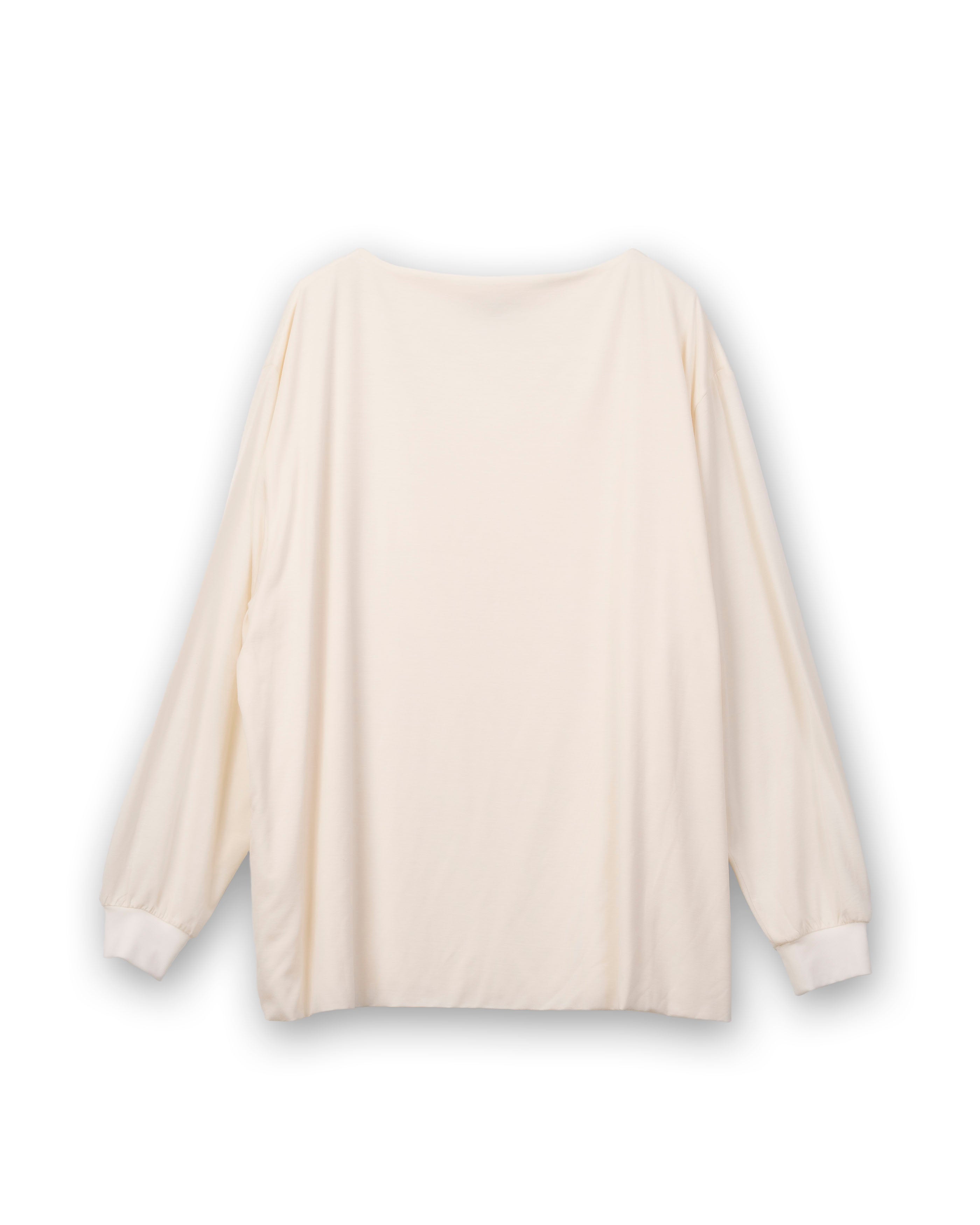 SMOOTH JERSEY DOUBLE LONG TEE [OFF WHITE]