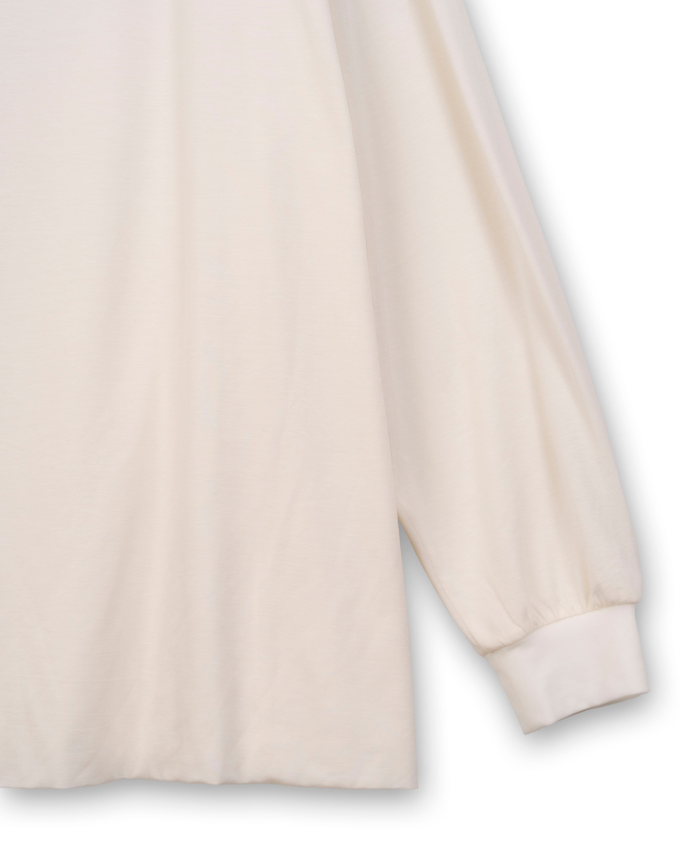 SMOOTH JERSEY DOUBLE LONG TEE [OFF WHITE]