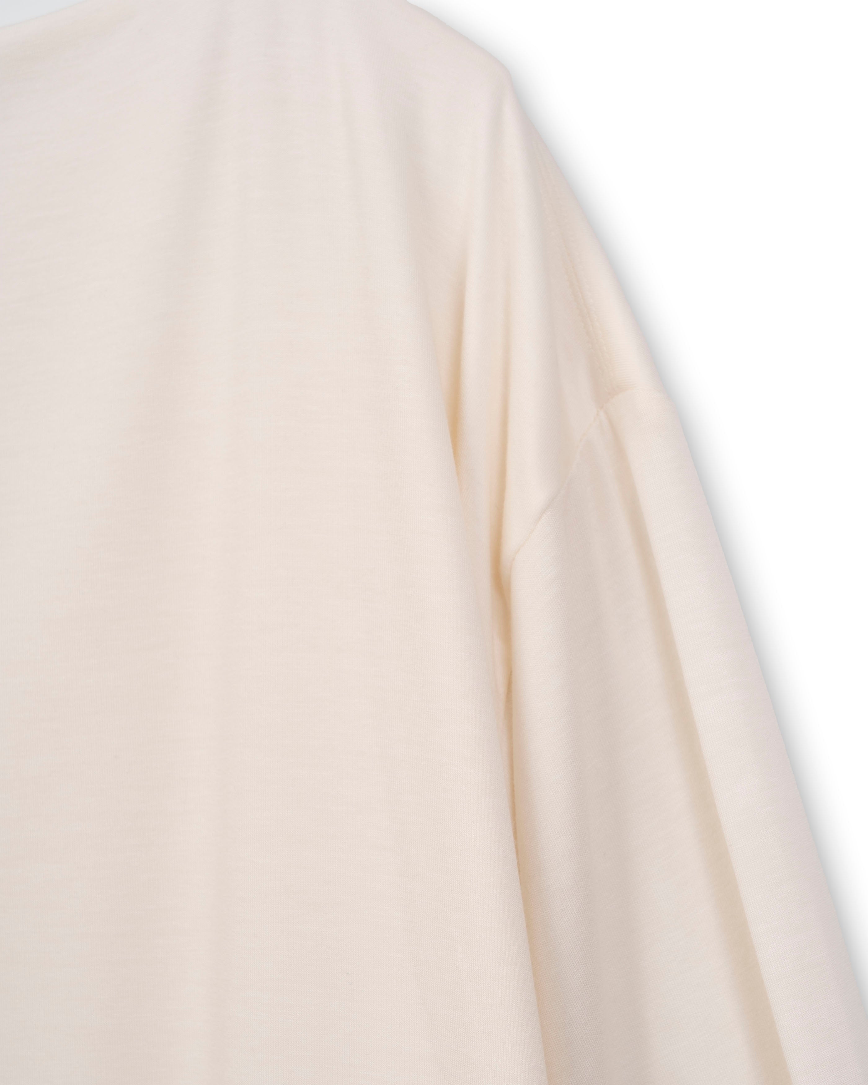 SMOOTH JERSEY DOUBLE LONG TEE [OFF WHITE]