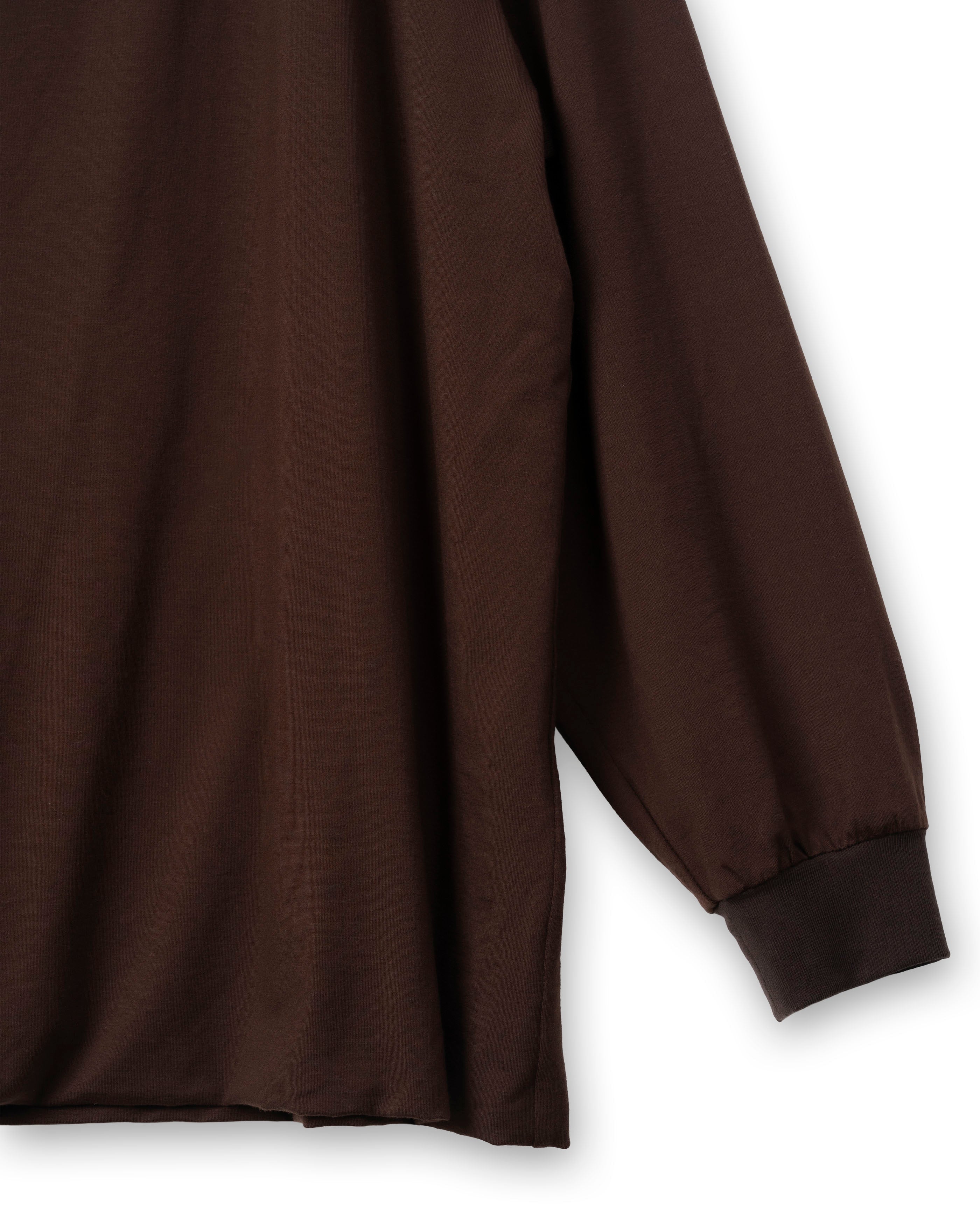 SMOOTH JERSEY DOUBLE LONG TEE [BROWN]